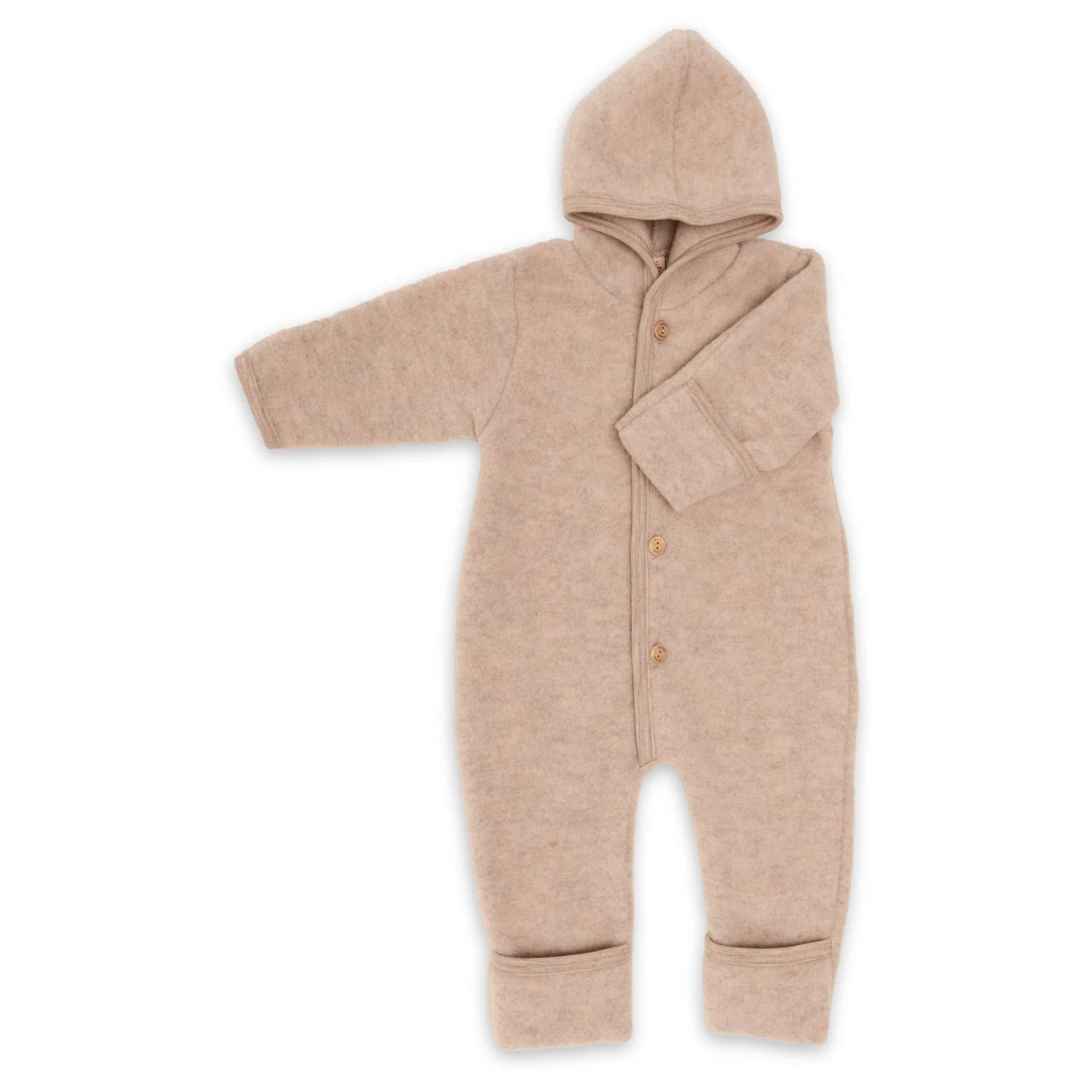 Цял костюм Engel Baby Hooded Overall Overall - Sand Melange