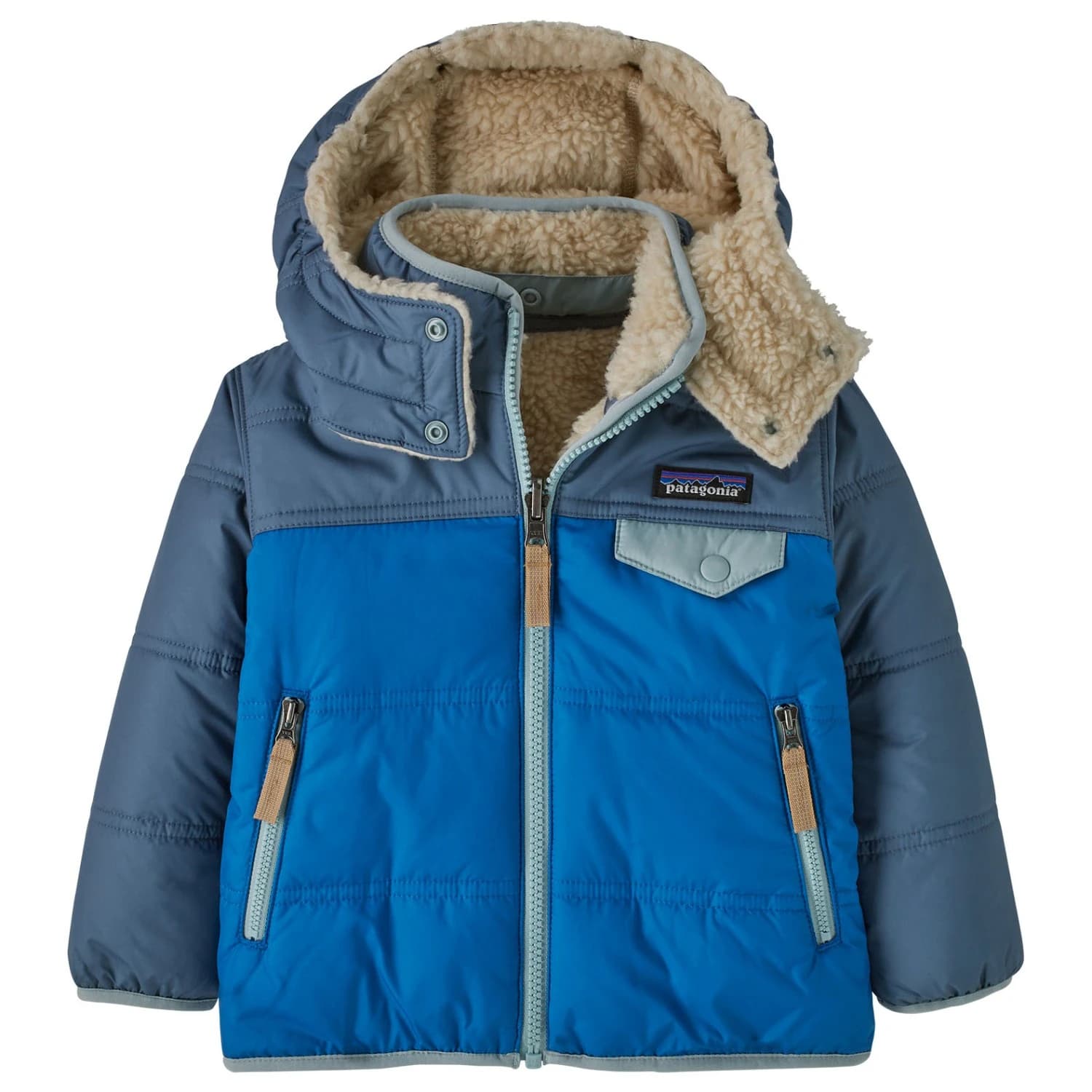 Зимно яке Patagonia Baby Reversible Tribbles Hoody Winter jacket - Endless Blue