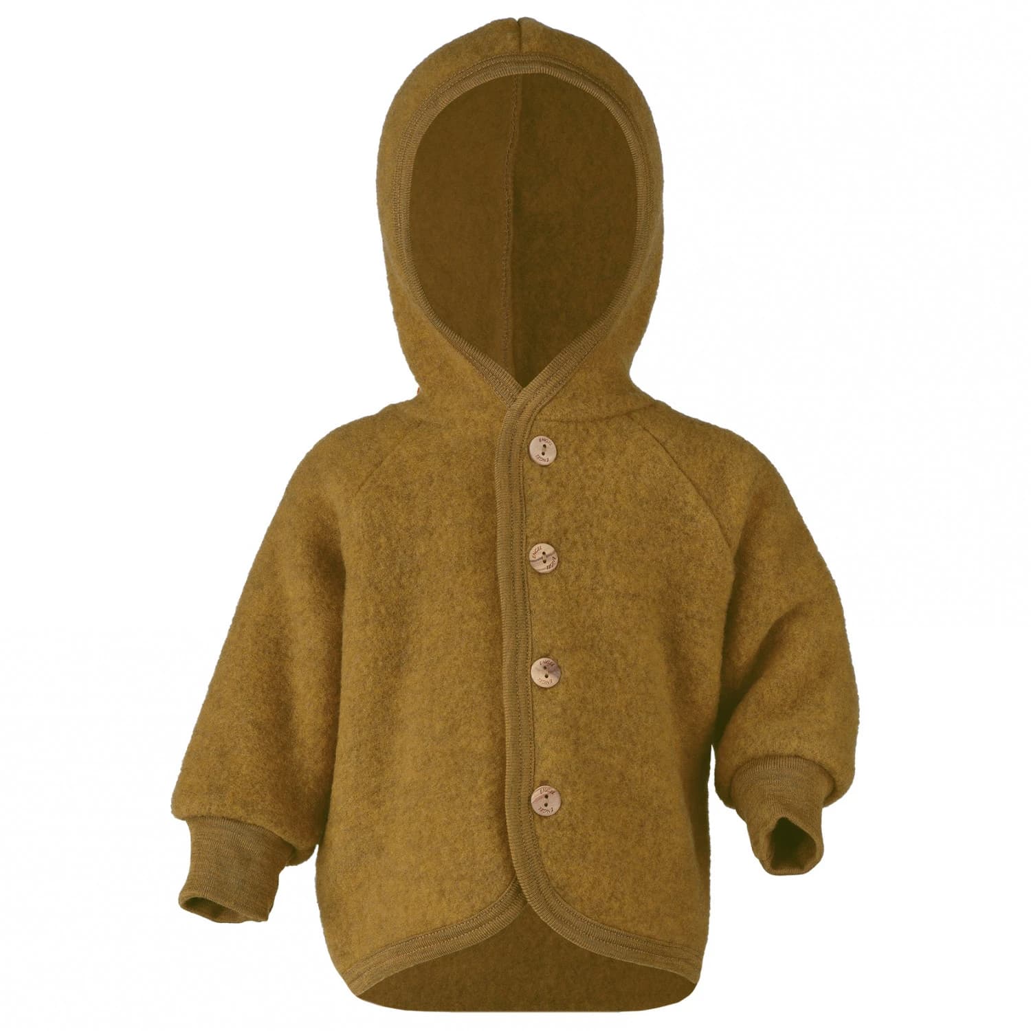 Вълнено яке Engel Children's Hooded Jacket with Wooden Buttons Wool jacket - Safran Melange