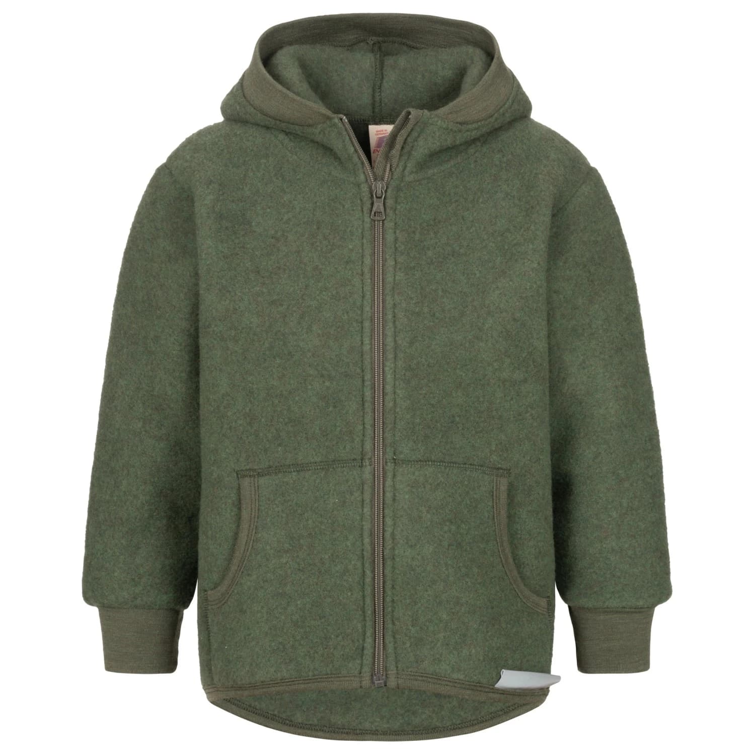 Вълнено яке Engel Children's Hooded Wool Fleece Jacket Wool jacket - Schilf Melange