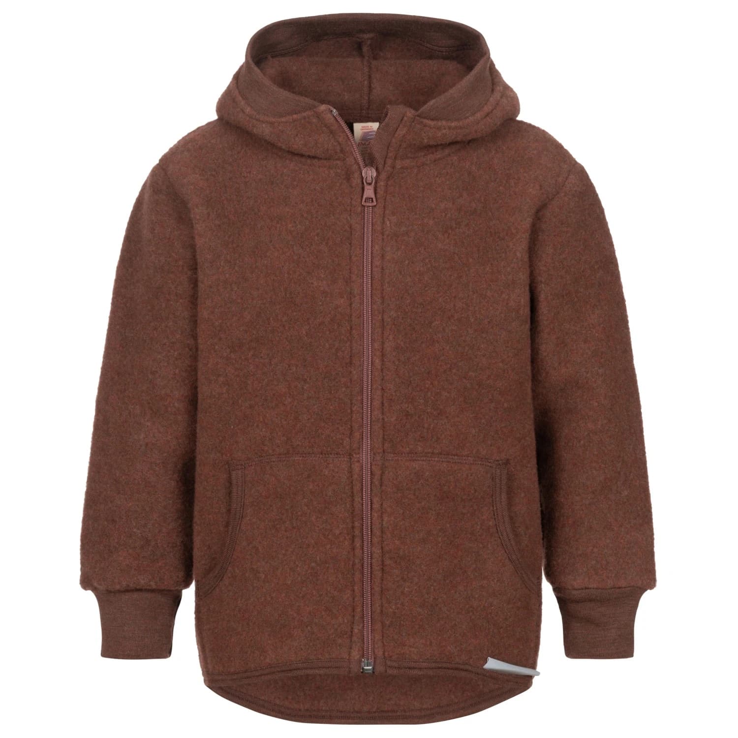 Вълнено яке Engel Children's Hooded Wool Fleece Jacket Wool jacket - Zimt Melange