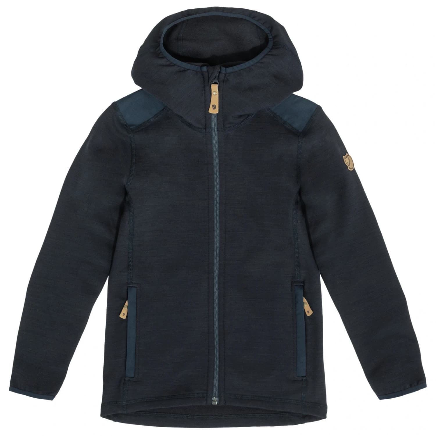 Детско поларено яке Fjällräven Kid's Keb Fleece Hoodie Wool jacket - Dark Navy