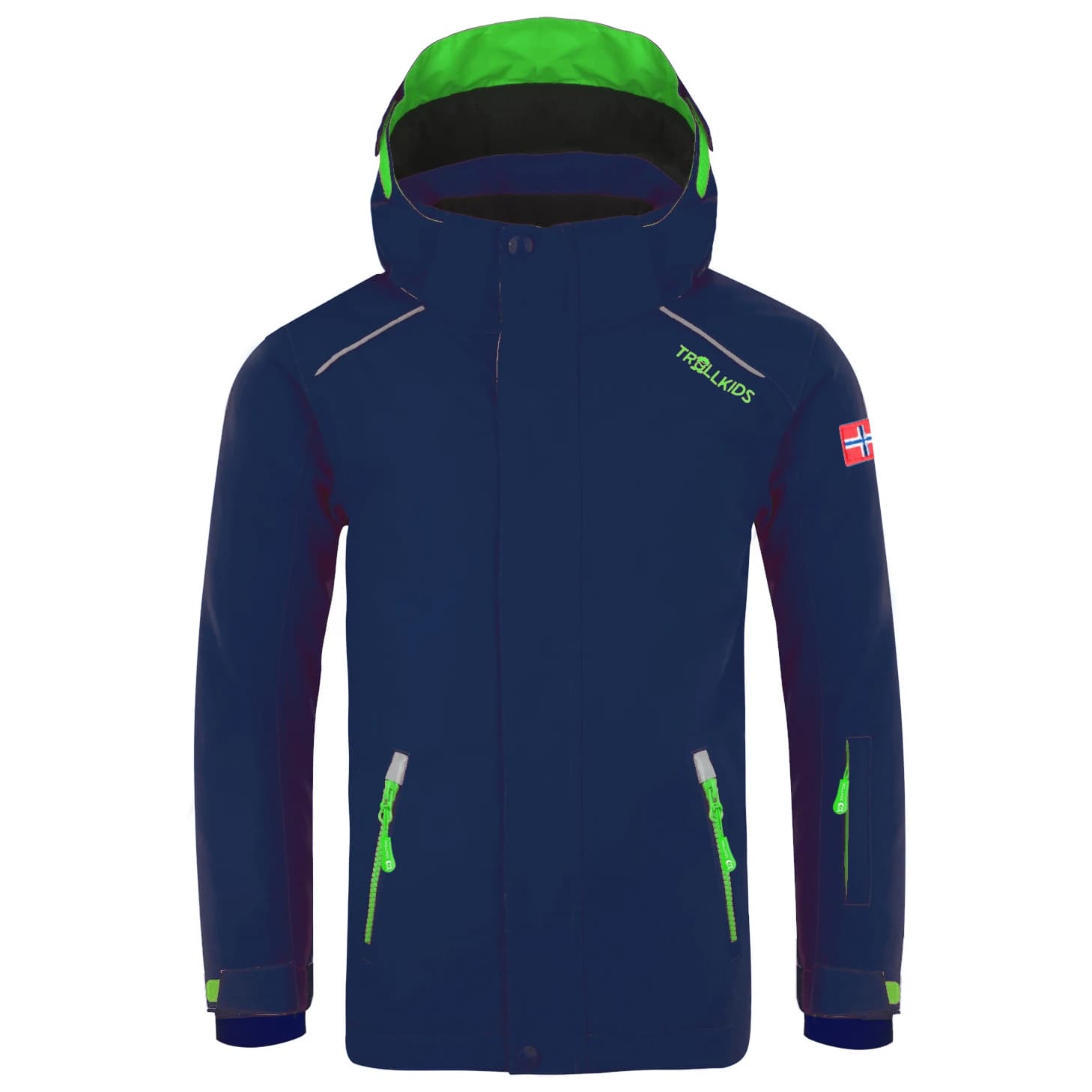 Детско ски яке Trollkids Kid's Holmenkollen Snow Jacket Pro Ski jacket - Navy / Green