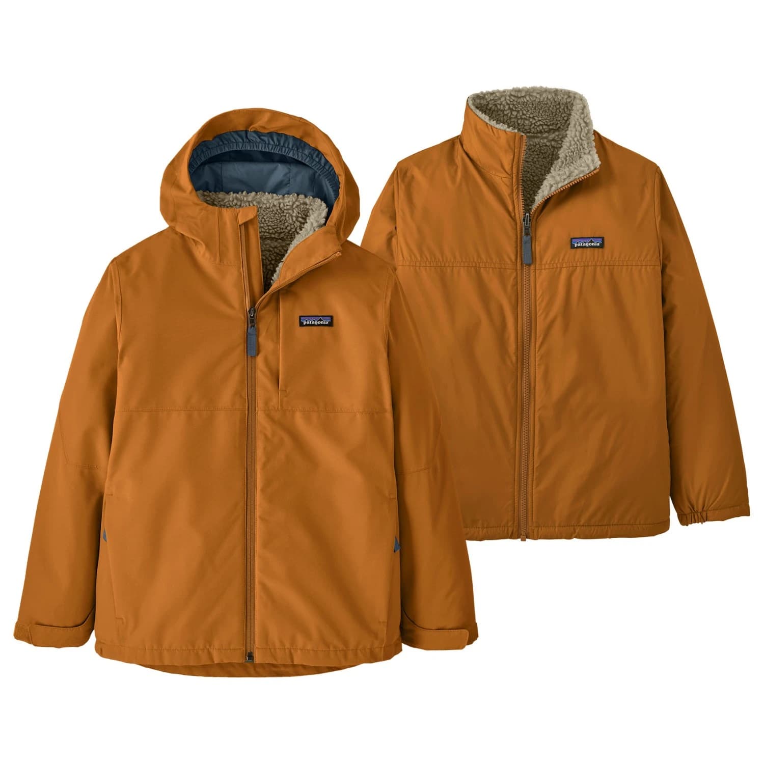 Детско 3-в-1 яке Patagonia Kid's 4-in-1 Everyday Jacket 3-in-1 jacket - Cinnamon Brown