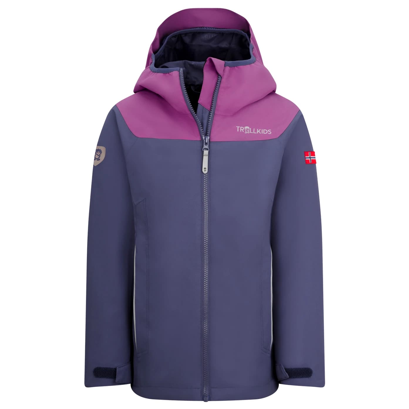 Детско водоустойчиво яке Trollkids Girls Bergen Jacket Waterproof jacket - Violet Blue / Mallow Pink