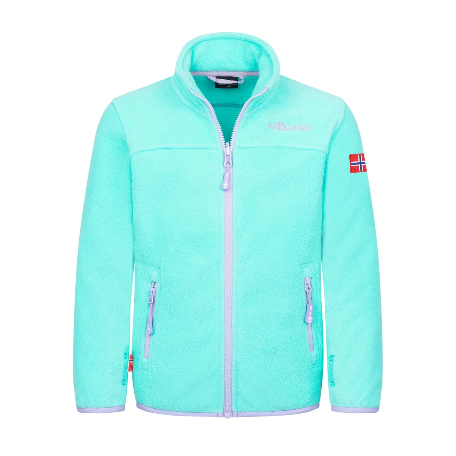 Детско поларено яке Trollkids Girls Oppdal Jacket XT Fleece jacket - Aqua Mint