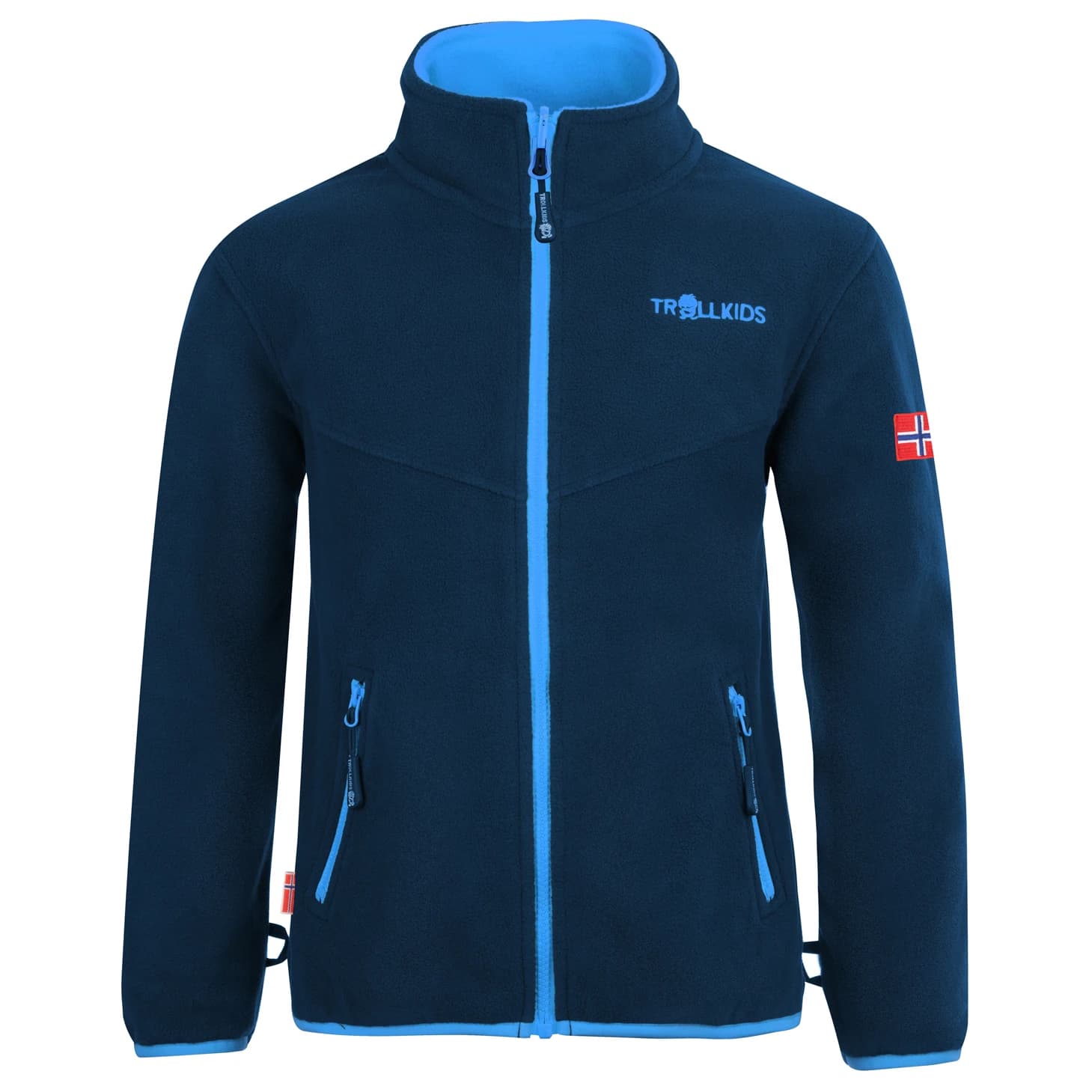 Детско поларено яке Trollkids Kids Oppdal Jacket XT Fleece jacket - Navy / Medium Blue