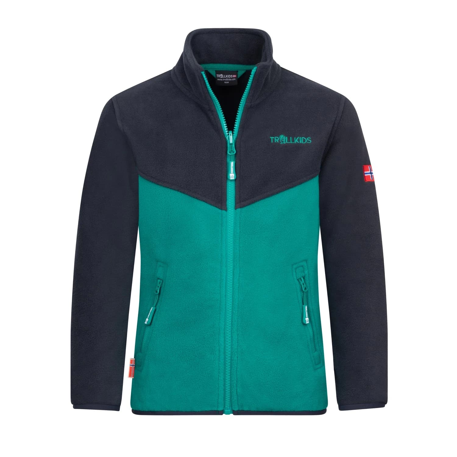 Детско поларено яке Trollkids Kids Oppdal Jacket XT Fleece jacket - Dark Cyan / Black