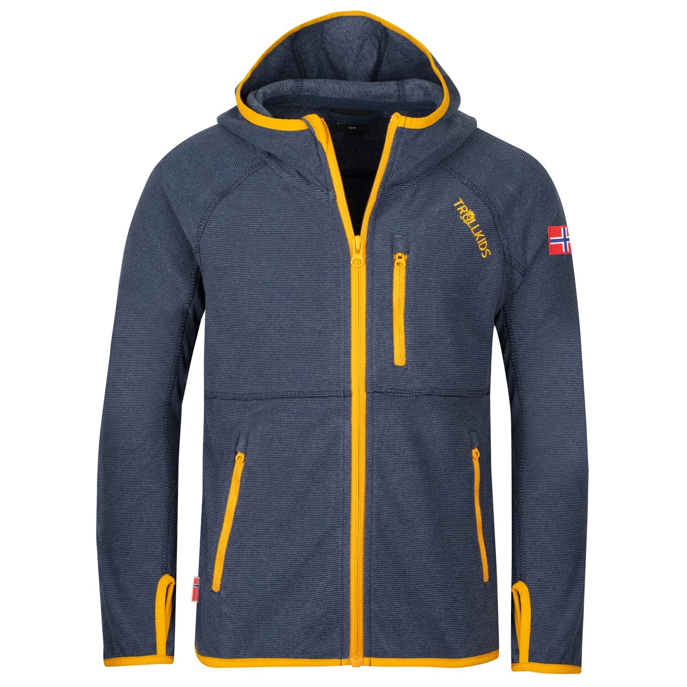 Детско поларено яке Trollkids Kids Sandefjord Jacket Fleece jacket - Mystic Blue / Golden Yellow
