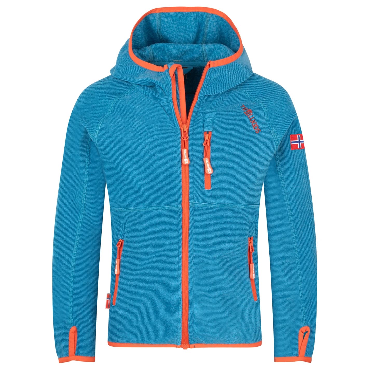 Детско поларено яке Trollkids Kids Sandefjord Jacket Fleece jacket - Summernight Blue / Red Clay