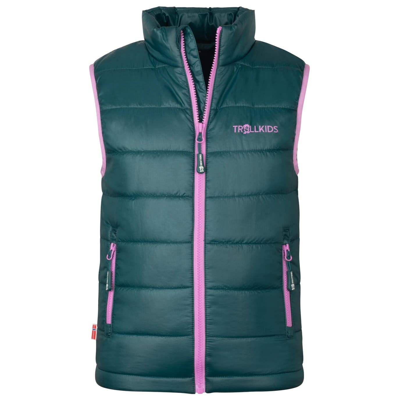 Детски синтетичен елек Trollkids Kids Trondheim Vest Synthetic vest - Midnight Petrol / Light Violet