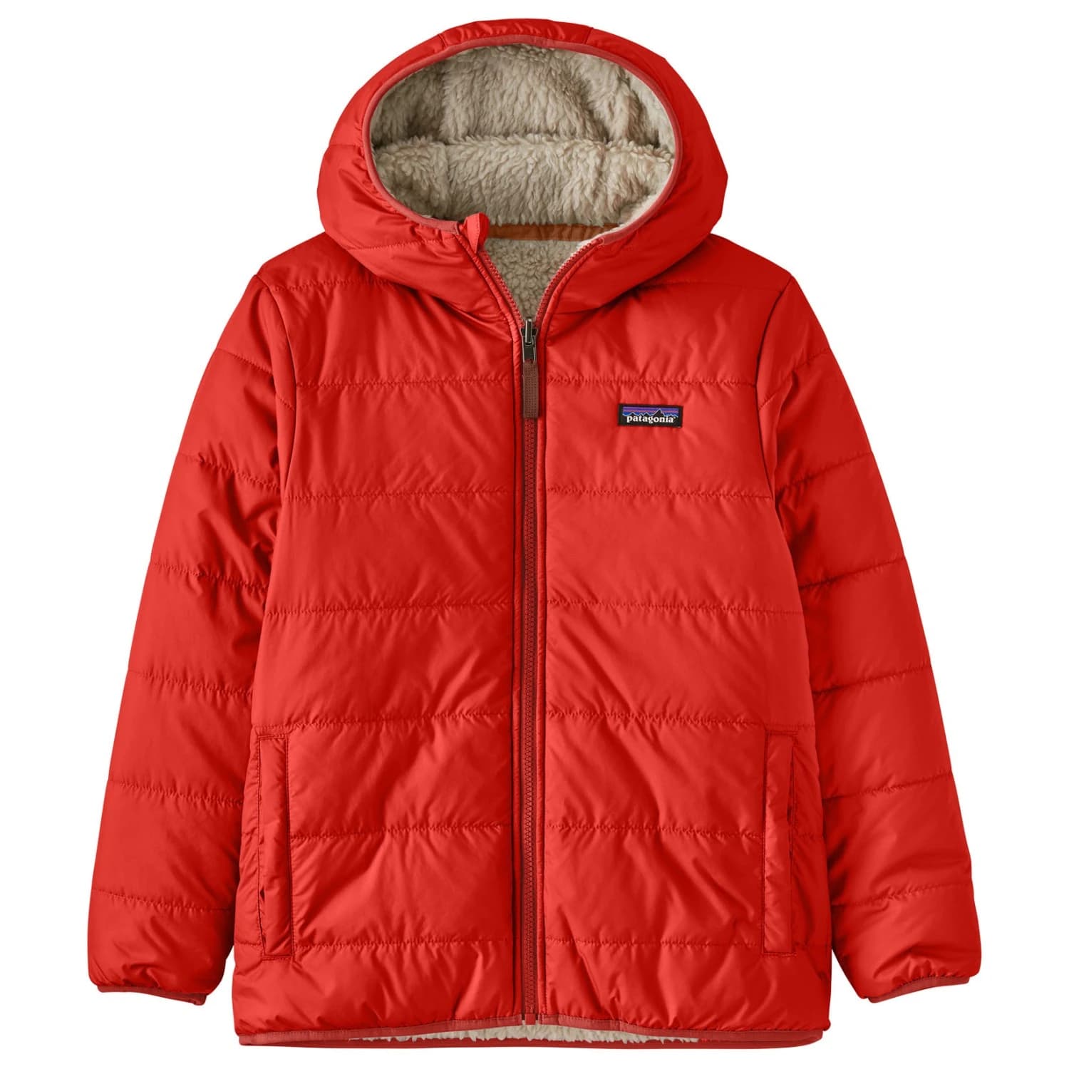 Зимно яке Patagonia Boy's Reversible Ready Freddy Hoody Winter jacket - Amanita Red