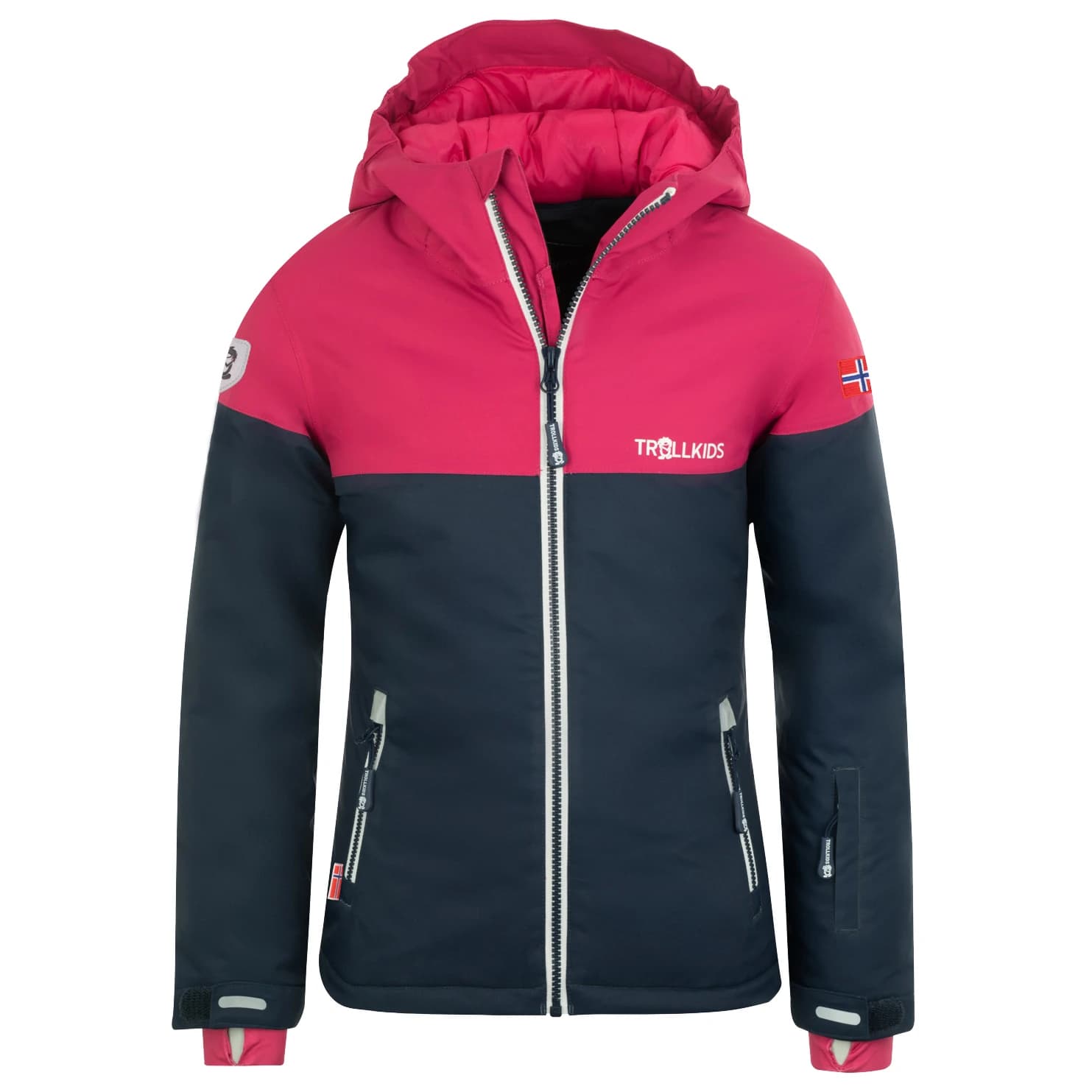Детско ски яке Trollkids Girl's Hallingdal Jacket Winter jacket - Navy / Pink / White