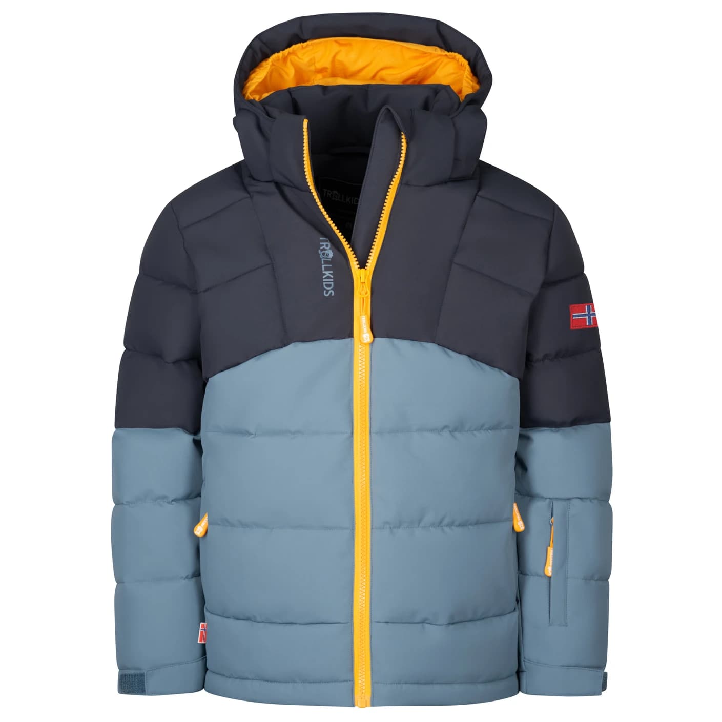 Детско зимно яке Trollkids Kid's Gryllefjord Jacket Winter jacket - Black / Steel Blue / Mango