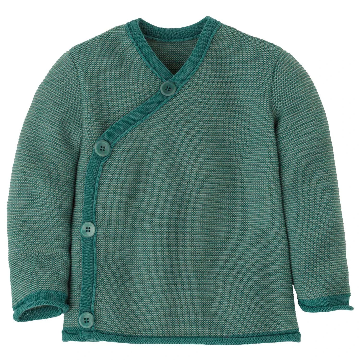 Детско вълнено яке disana Kid's Mélange Jacket Merino jacket - Eukalyptus / Jade