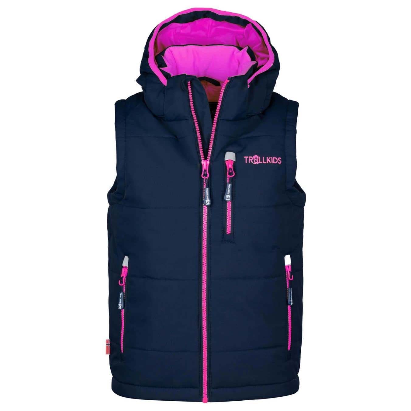 Детски синтетичен елек Trollkids Kid's Narvik Vest XT Synthetic vest - Navy / Magenta