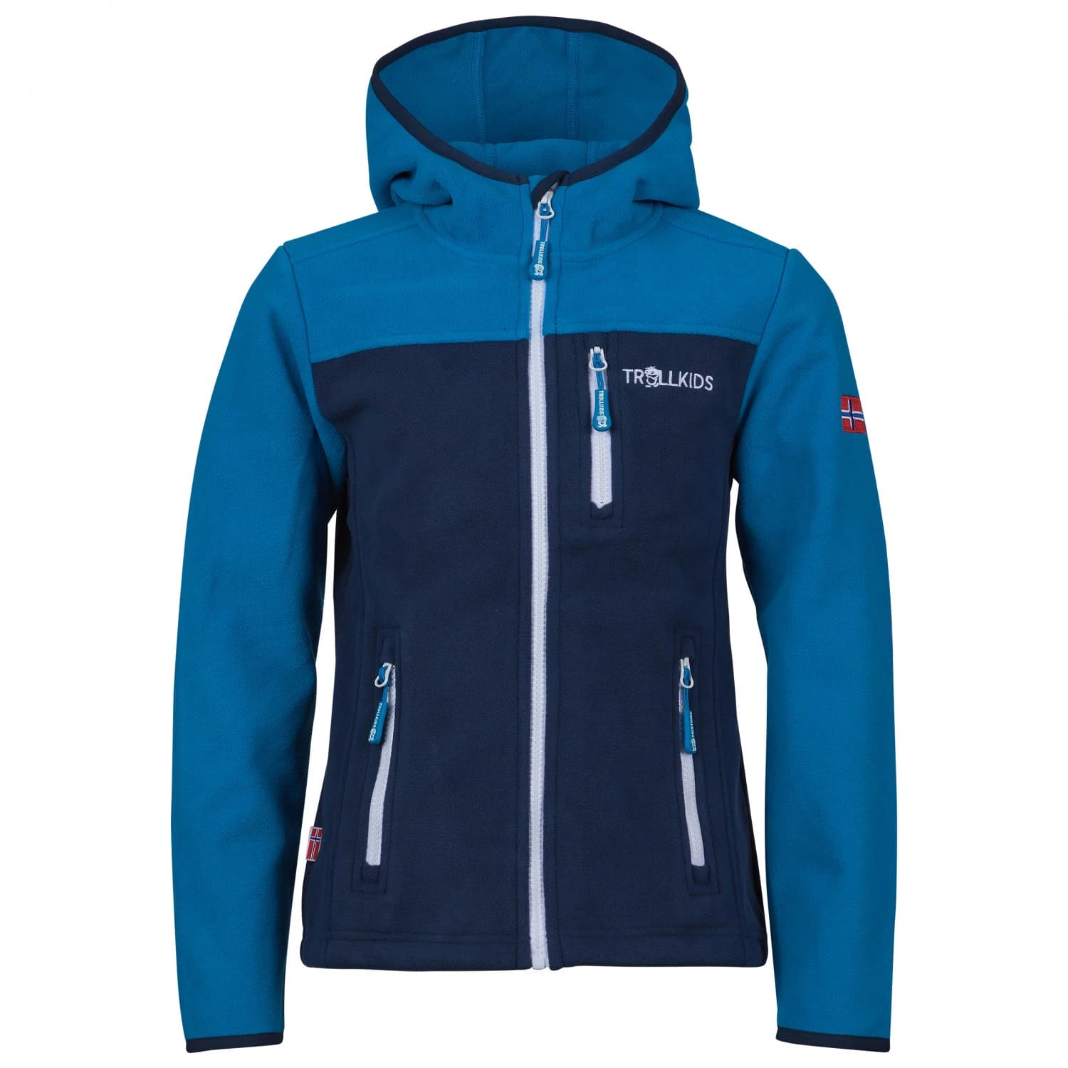 Детско софтшел яке Trollkids Kid's Stavanger Jacket Fleece jacket - Azure Blue / Navy