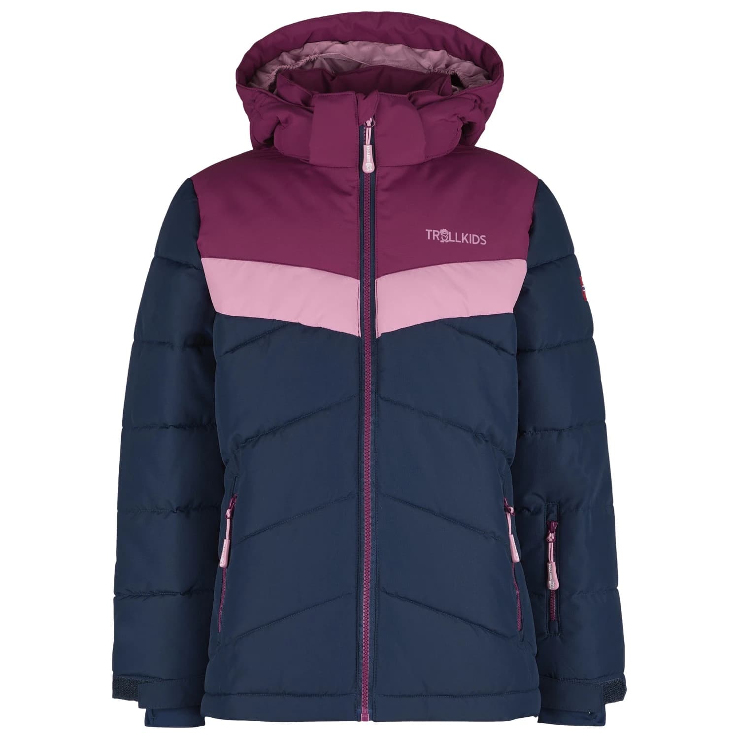 Детско зимно яке Trollkids Girl's Gryllefjord Jacket Winter jacket - Navy / Plum / Mauve