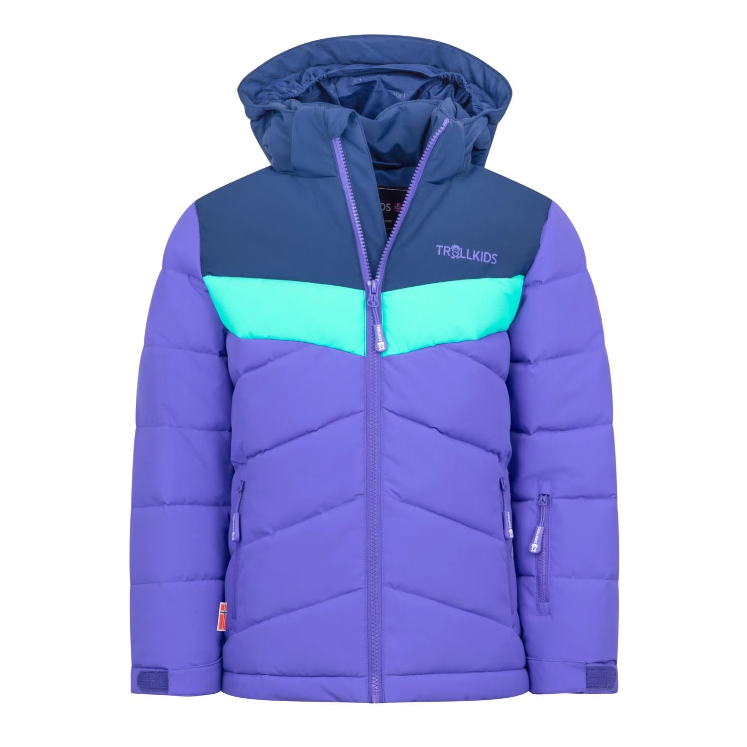 Детско зимно яке Trollkids Girl's Gryllefjord Jacket Winter jacket - Wisteria Purple / Mystic Blue