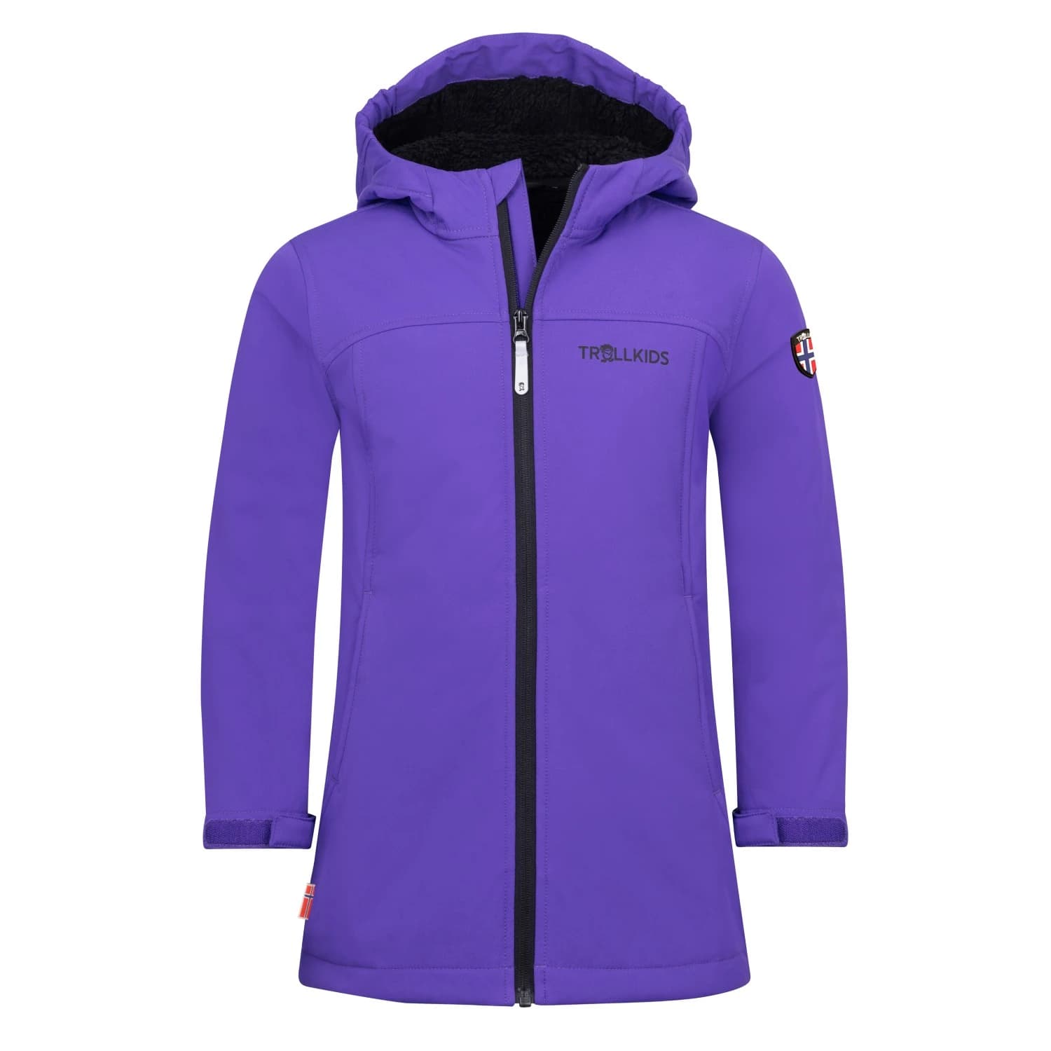 Детско софтшел яке Trollkids Girl's Kristiansand Coat Softshell jacket - Blue Purple / Black