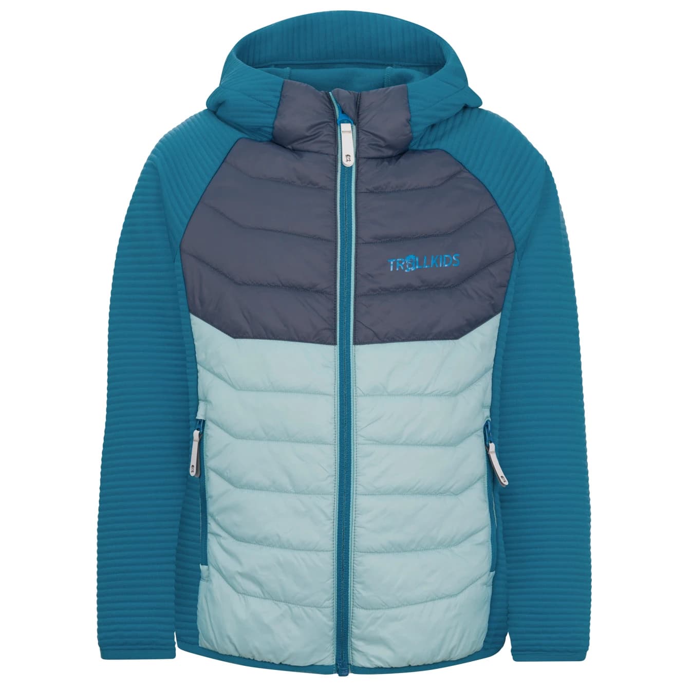 Детско поларено яке Trollkids Kid's Sirdal Jacket Synthetic jacket - Atlantic Blue / Dark Navy / Dusky Turquoise