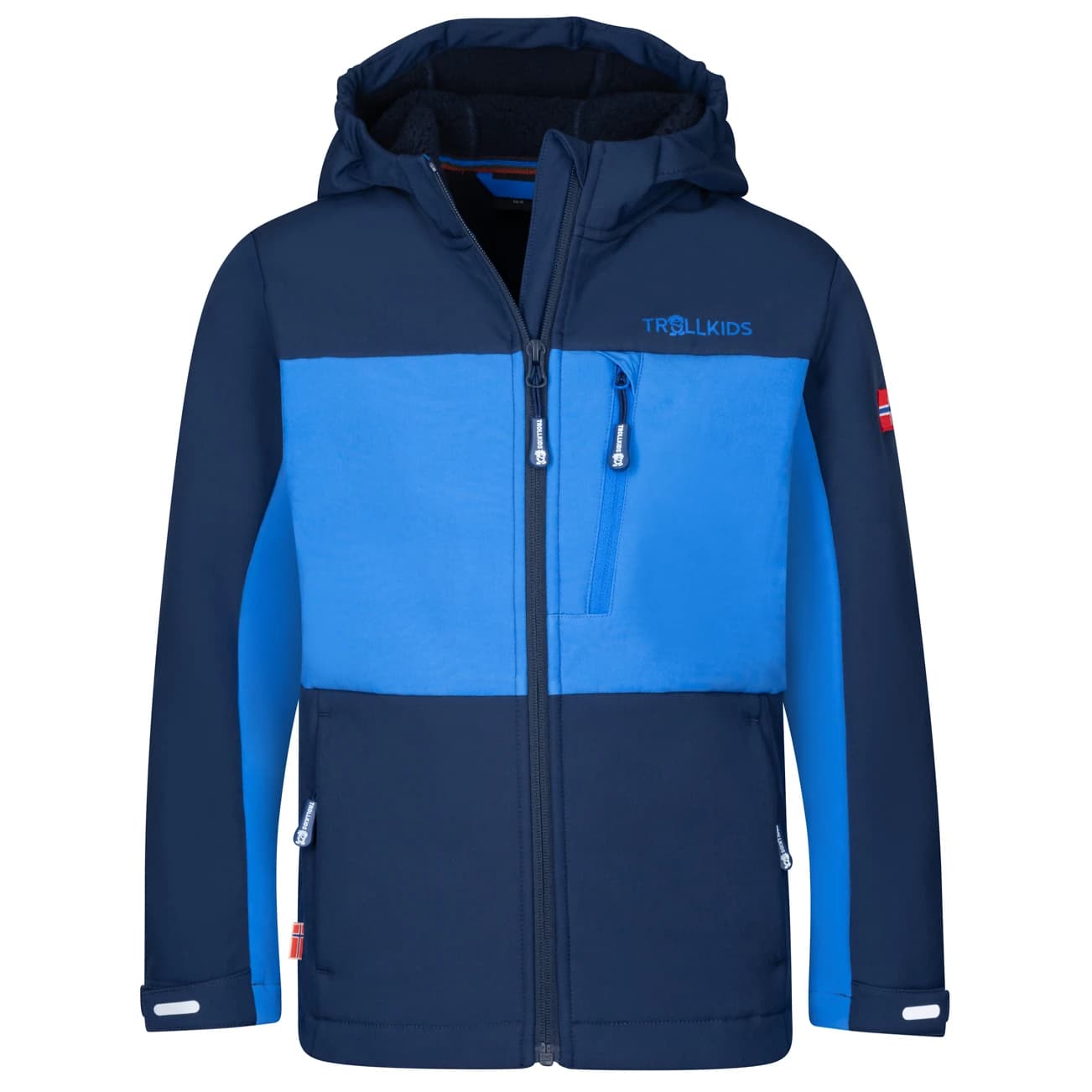 Детско софтшел яке Trollkids Kid's Bergsfjord Winter Softshell Jacket - Navy / Electric Blue