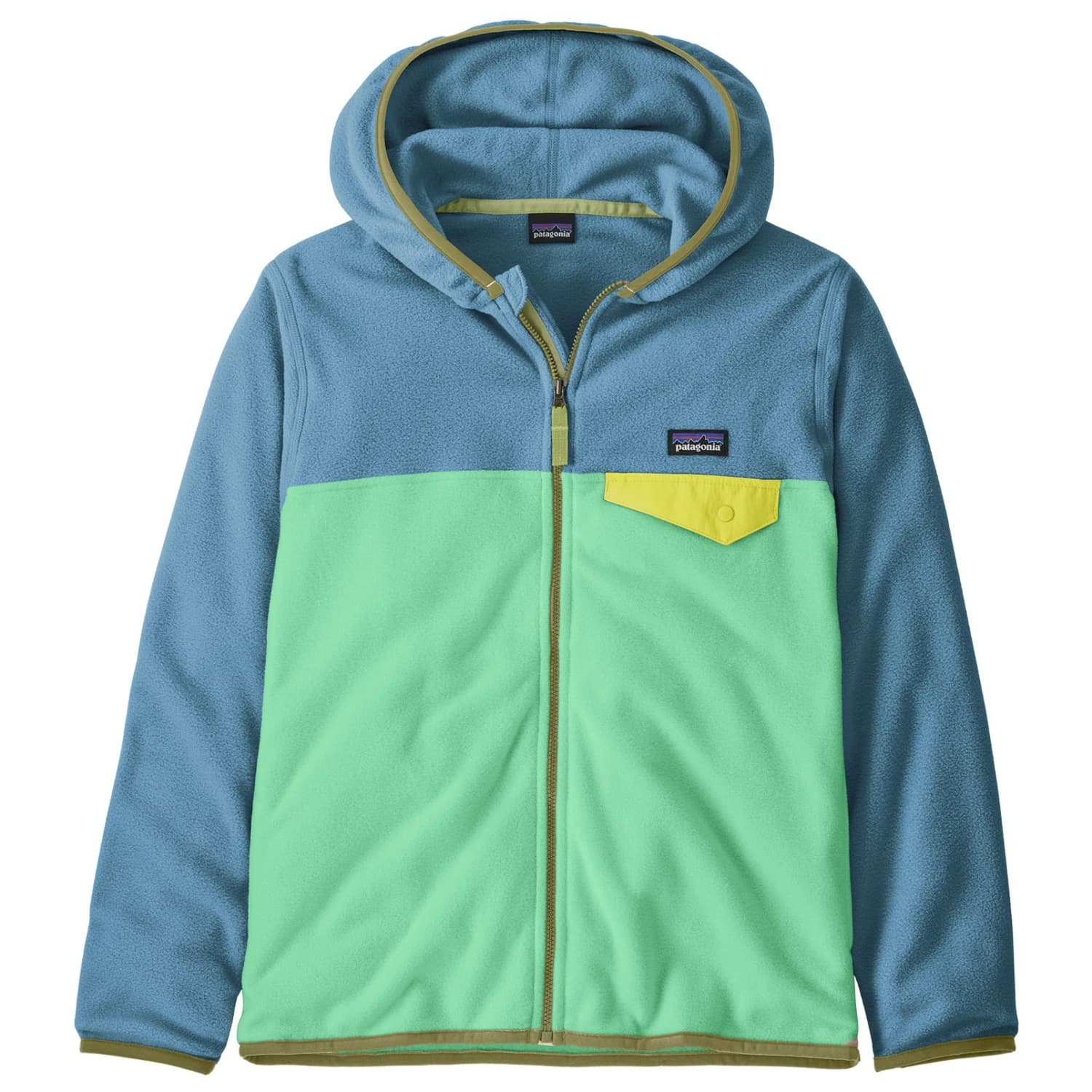Детско поларено яке Patagonia Kid's Micro D Snap-T Jacket Fleece jacket - Early Teal w/Shore Blue