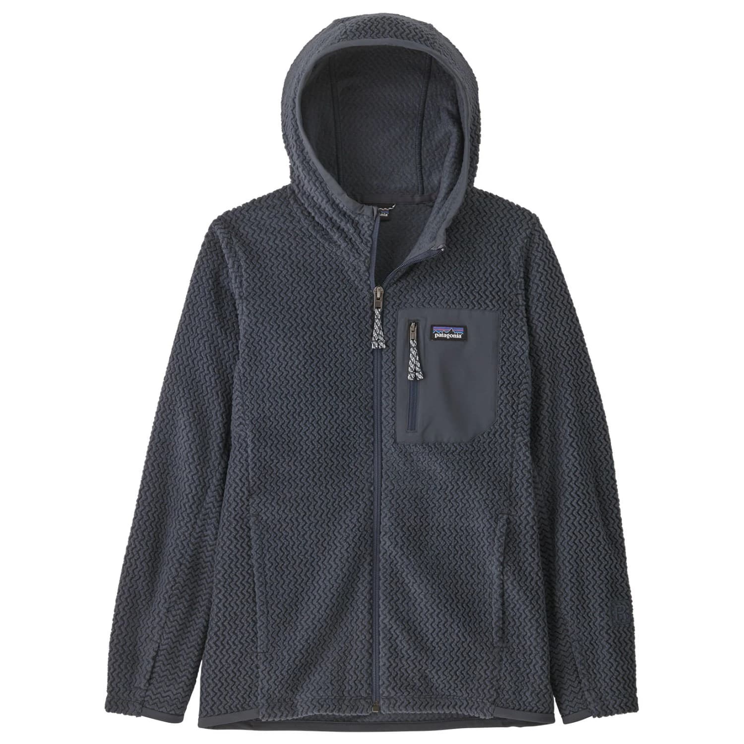 Детско поларено яке Patagonia Kid's R1 Air Full-Zip Hoody Fleece jacket - Smolder Blue