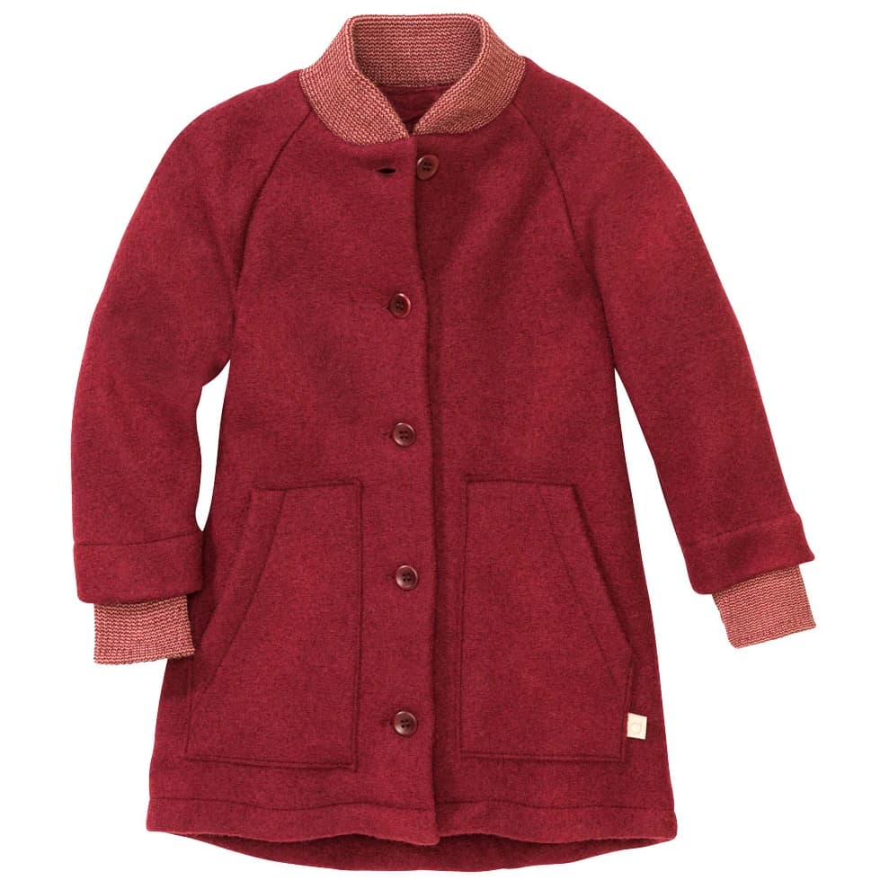Детско вълнено яке disana Kid's Walk Coat - Cassis