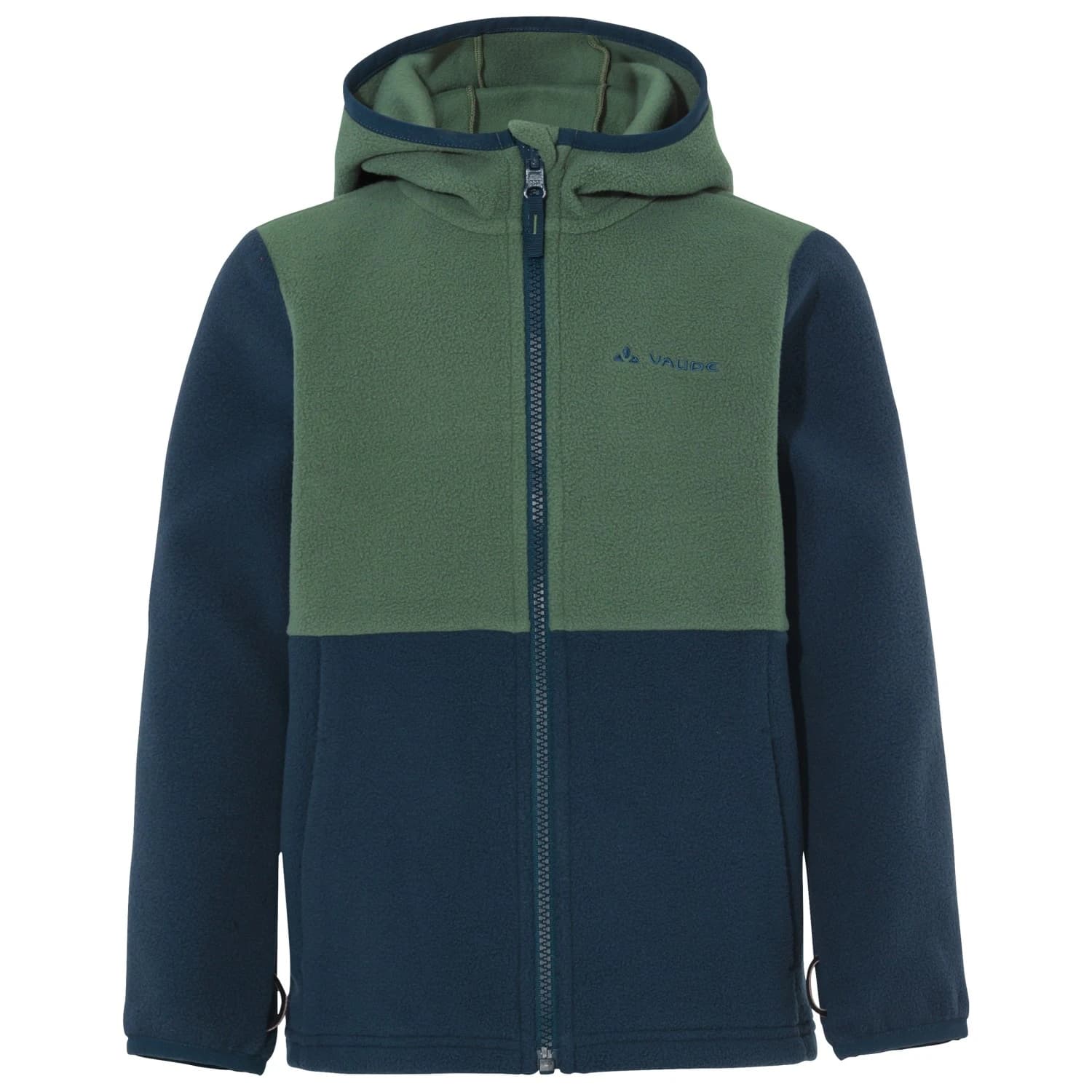 Детско поларено яке Vaude Kid's Pulex Hooded Jacket II Fleece jacket - Woodland / Dark Sea
