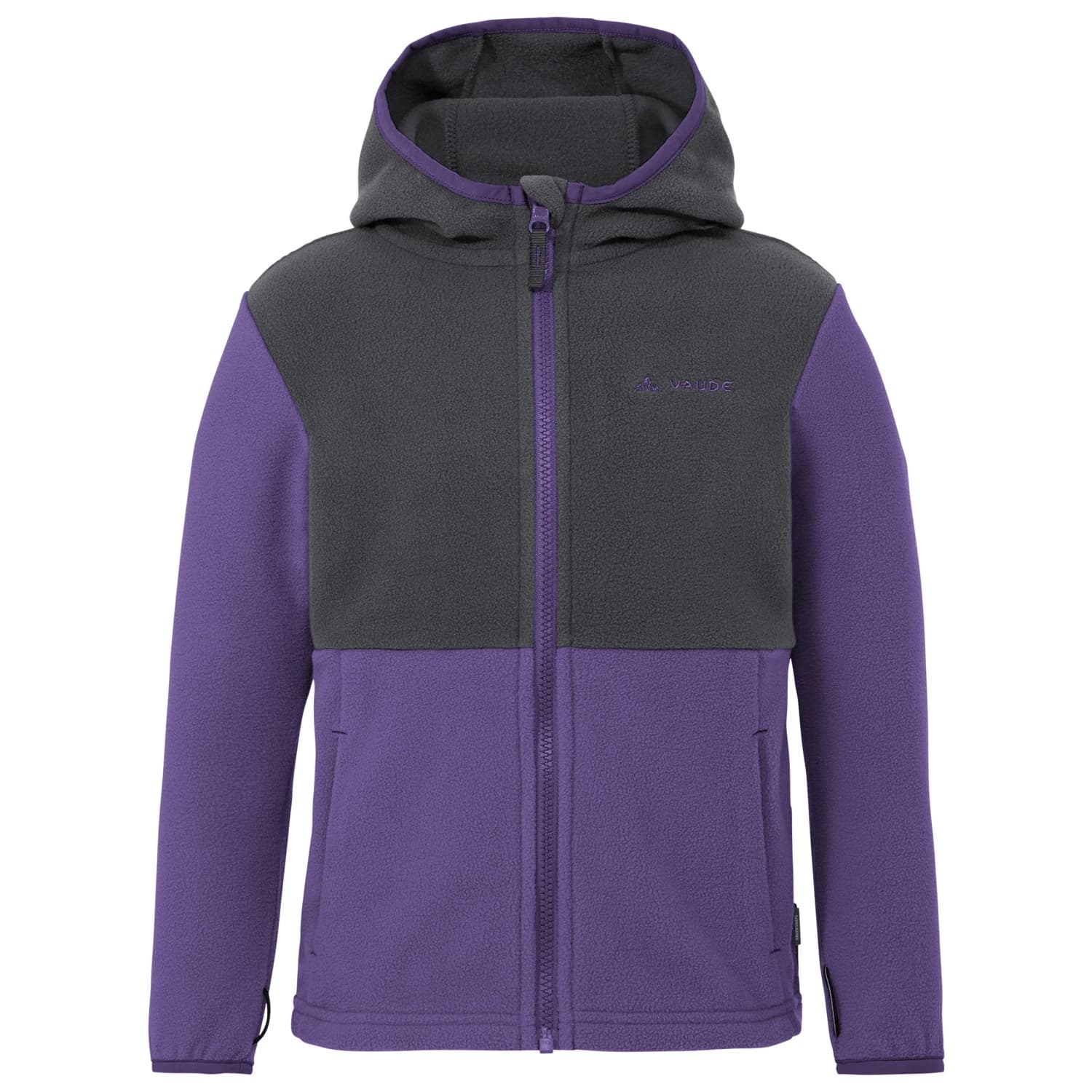 Детско поларено яке Vaude Kid's Pulex Hooded Jacket II Fleece jacket - Deep Plum