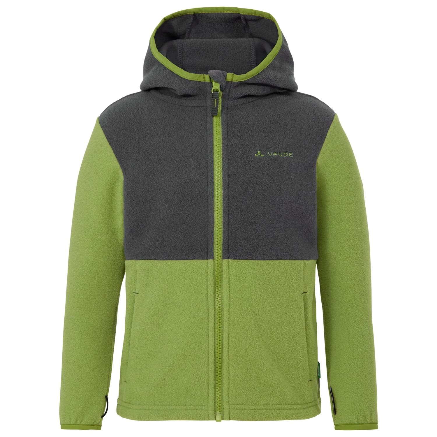 Детско поларено яке Vaude Kid's Pulex Hooded Jacket II Fleece jacket - Green Pepper