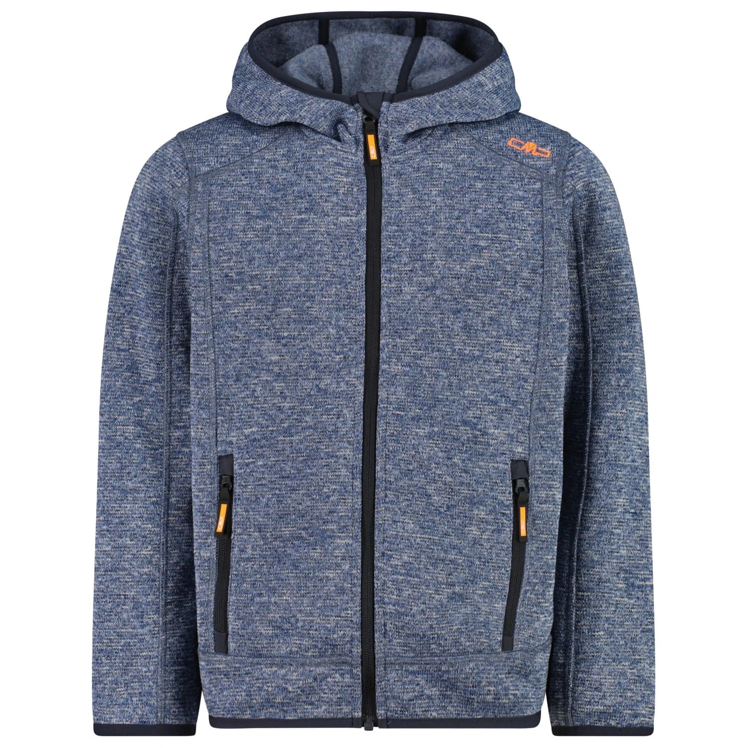Поларено яке CMP Boy's Jacket Fix Hood Jacquard Knitted Fleece jacket - Avio / Antracite