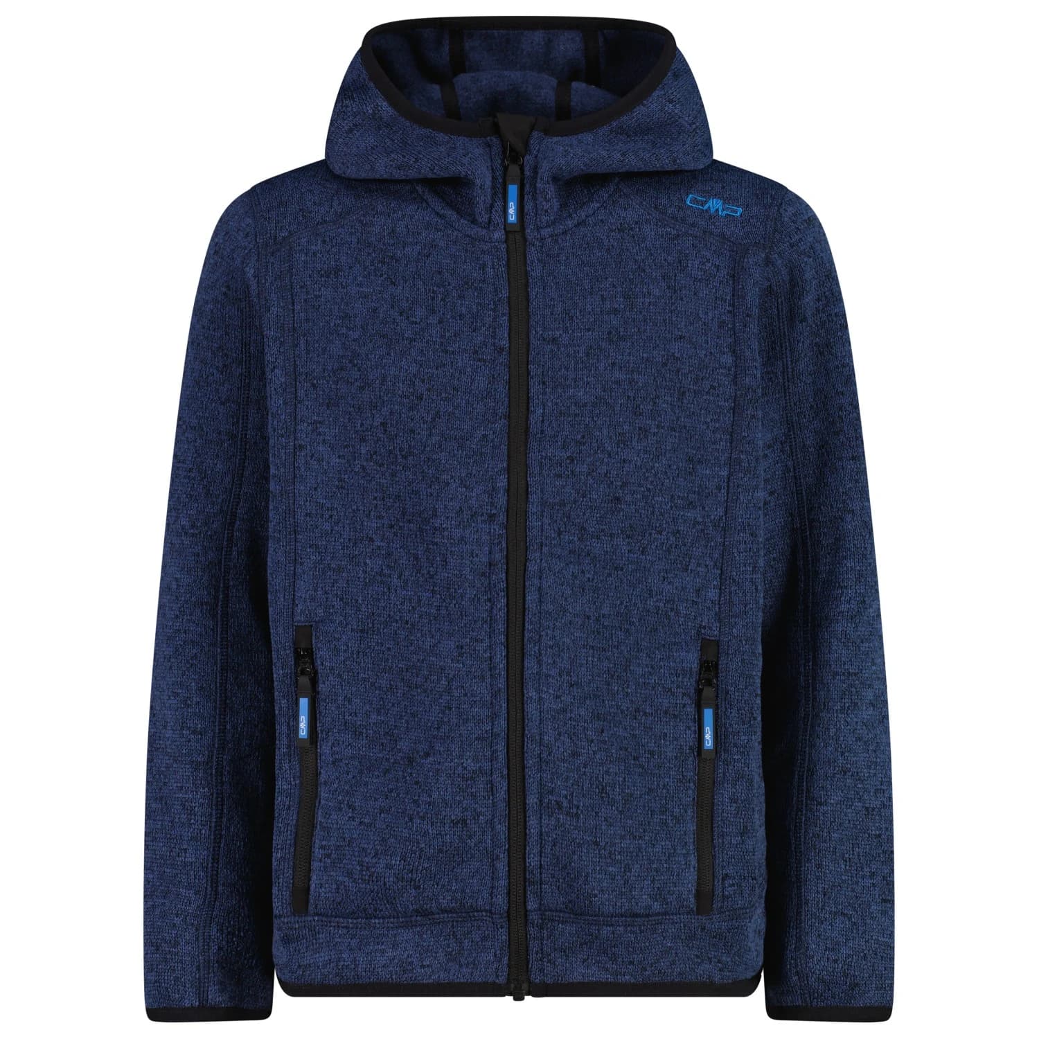 Поларено яке CMP Boy's Jacket Fix Hood Jacquard Knitted Fleece jacket - Infinity / Nero