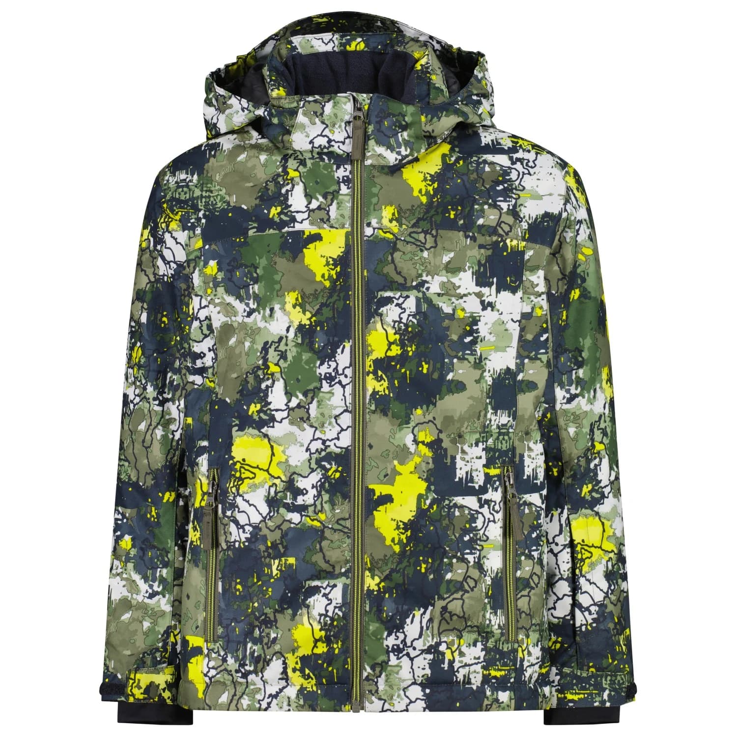 Ски яке CMP Boy's Jacket Snaps Hood Twill Ski jacket - Olive / Acido