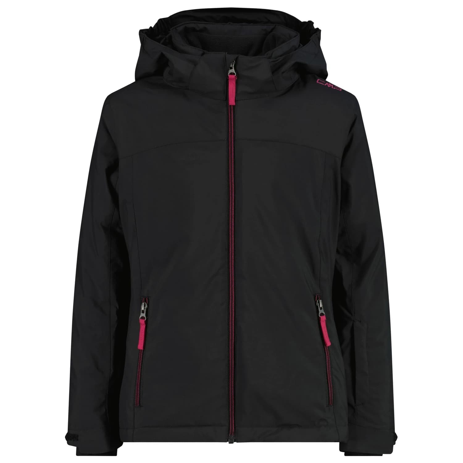 Ски яке CMP Girl's Jacket Snaps Hood Twill Ski jacket - Antracite / Amaranto