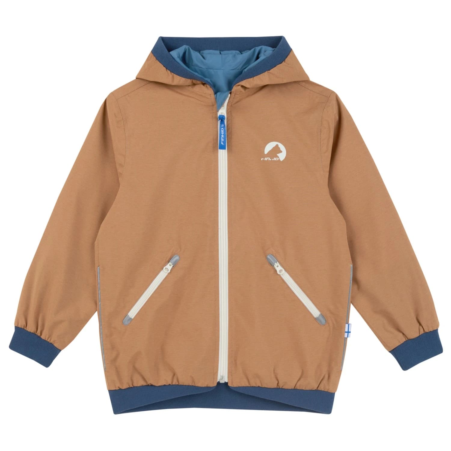 Детско водоустойчиво яке Finkid Kid's Muutuva Waterproof jacket - Almond / Denim