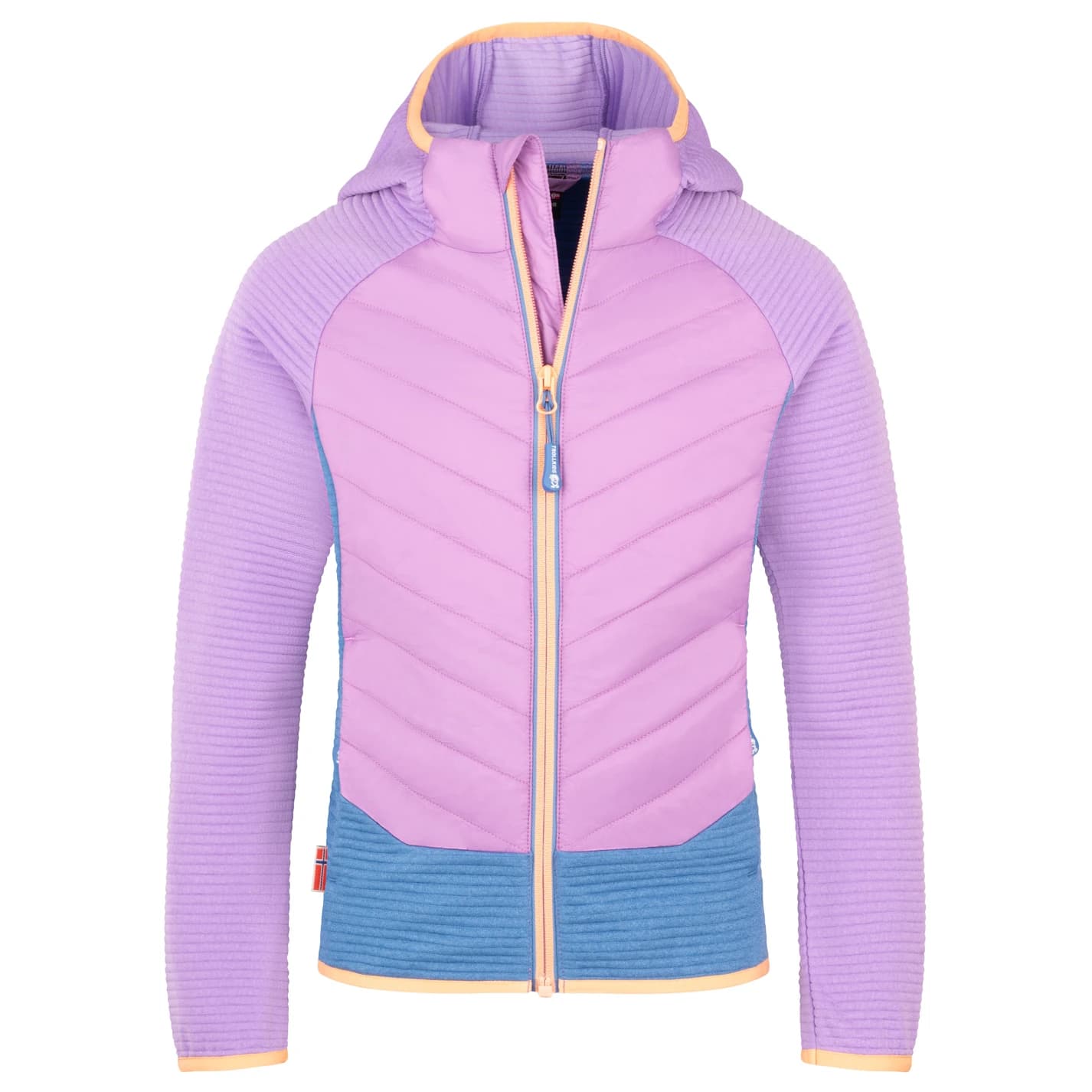 Детско поларено яке Trollkids Girl's Sirdal Jacket Fleece jacket - Violet Sorbet / Cornflower