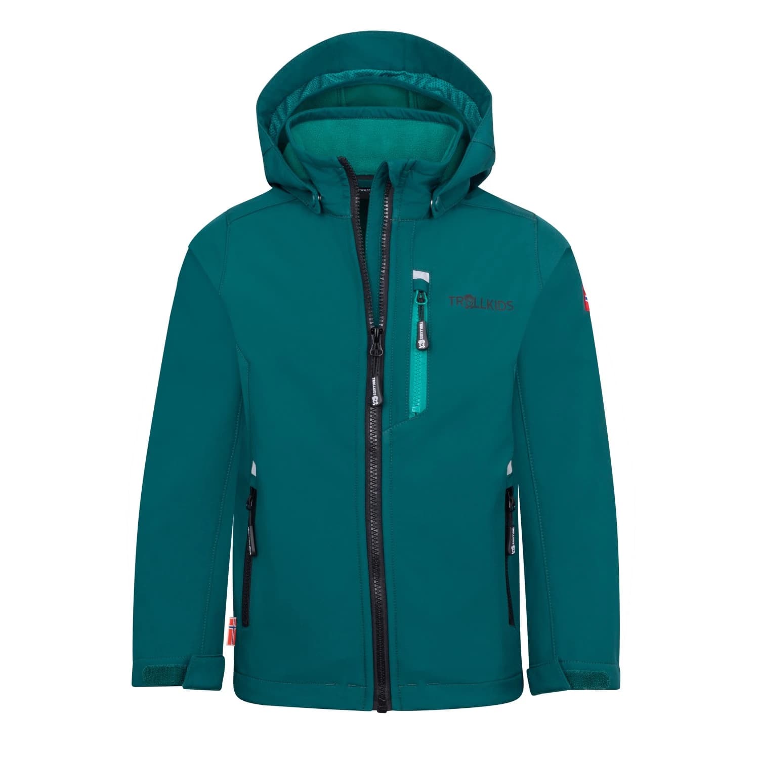 Детско софтшел яке Trollkids Kid's Balestrand Jacket Softshell jacket - Midnight Petrol / Black