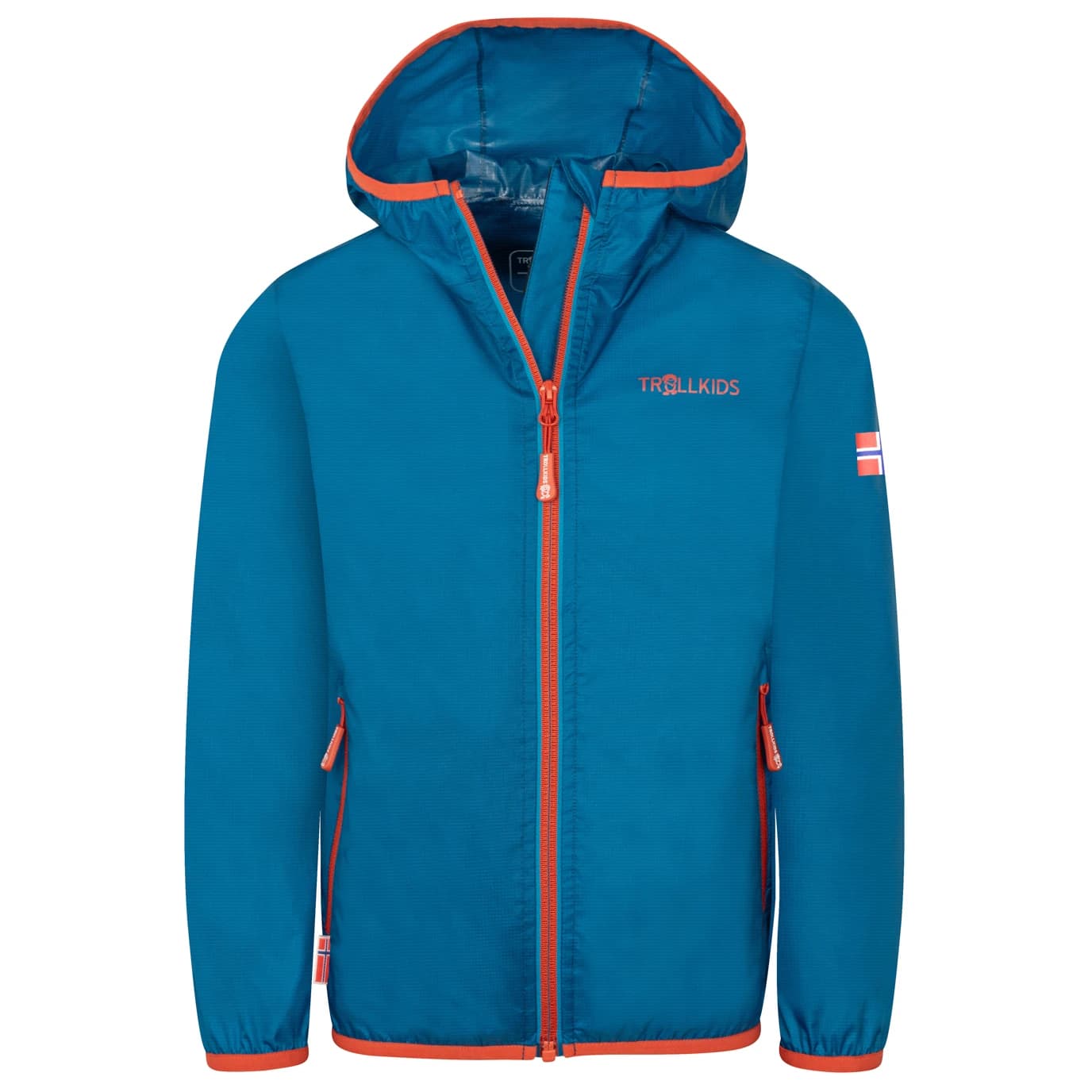 Детско водоустойчиво яке Trollkids Kid's Trolltunga Jacket Waterproof jacket - Summernight Blue / Red Clay