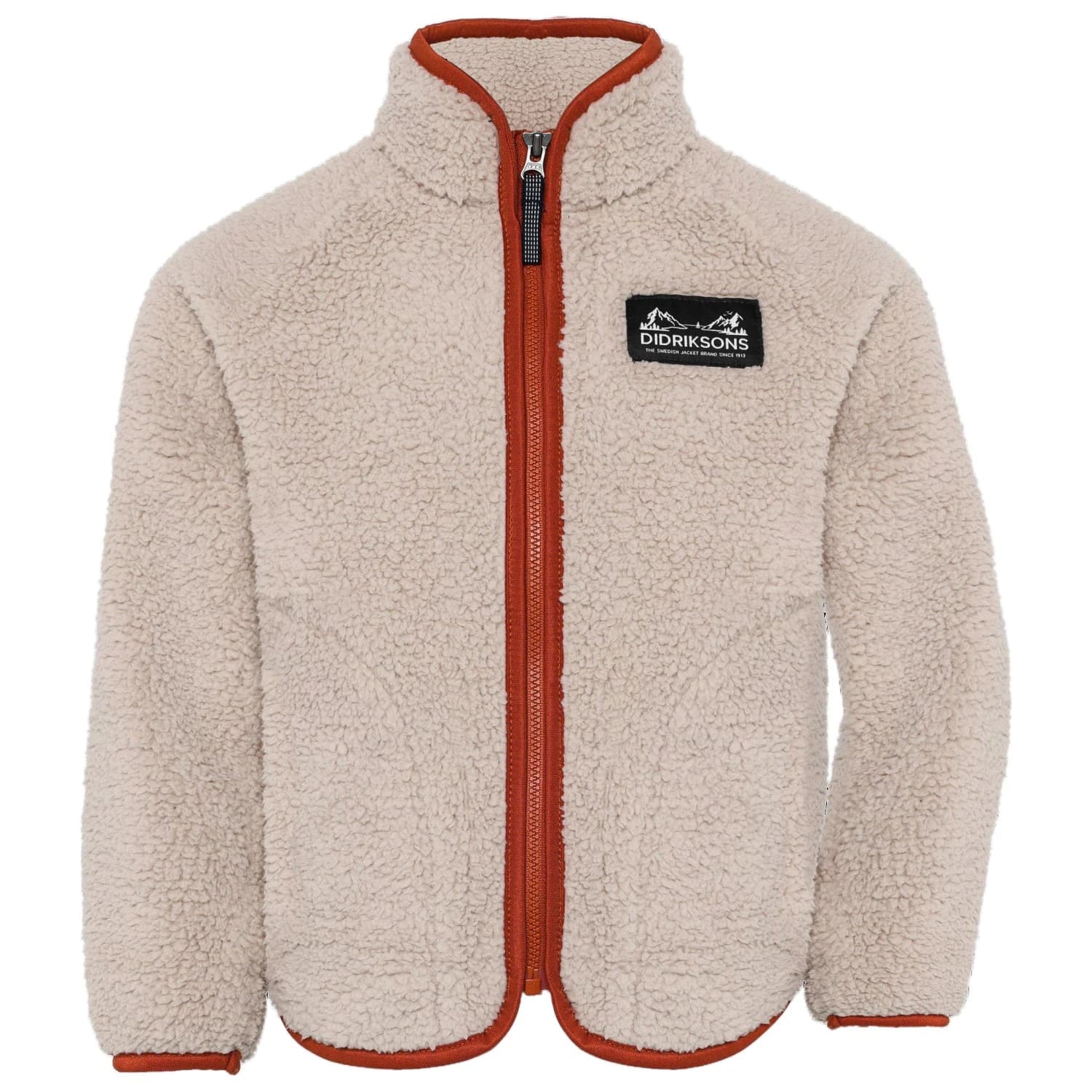 Детско поларено яке Didriksons Kid's Gibbs Full-Zip 2 Fleece jacket - Beach Beige / Rust