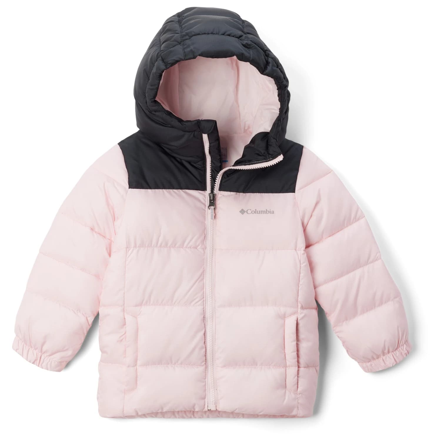 Детско синтетично яке Columbia Kid's Puffect Hooded Jacket Synthetic jacket - Satin Pink / Black