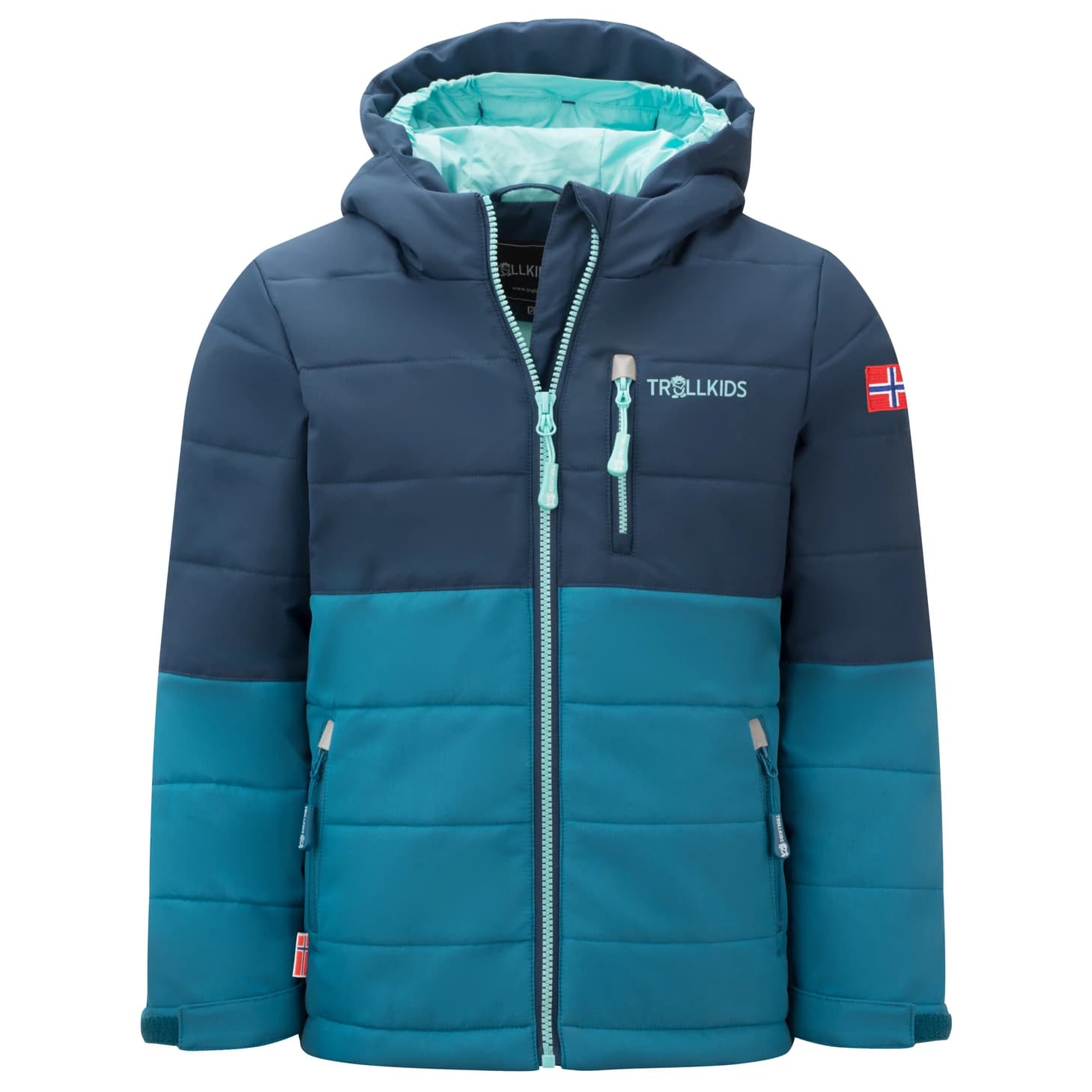 Детско ски яке Trollkids Kid's Hemsedal Snow Jacket XT Ski jacket - Dark Marine / Mystic Blue / Arctic Blue