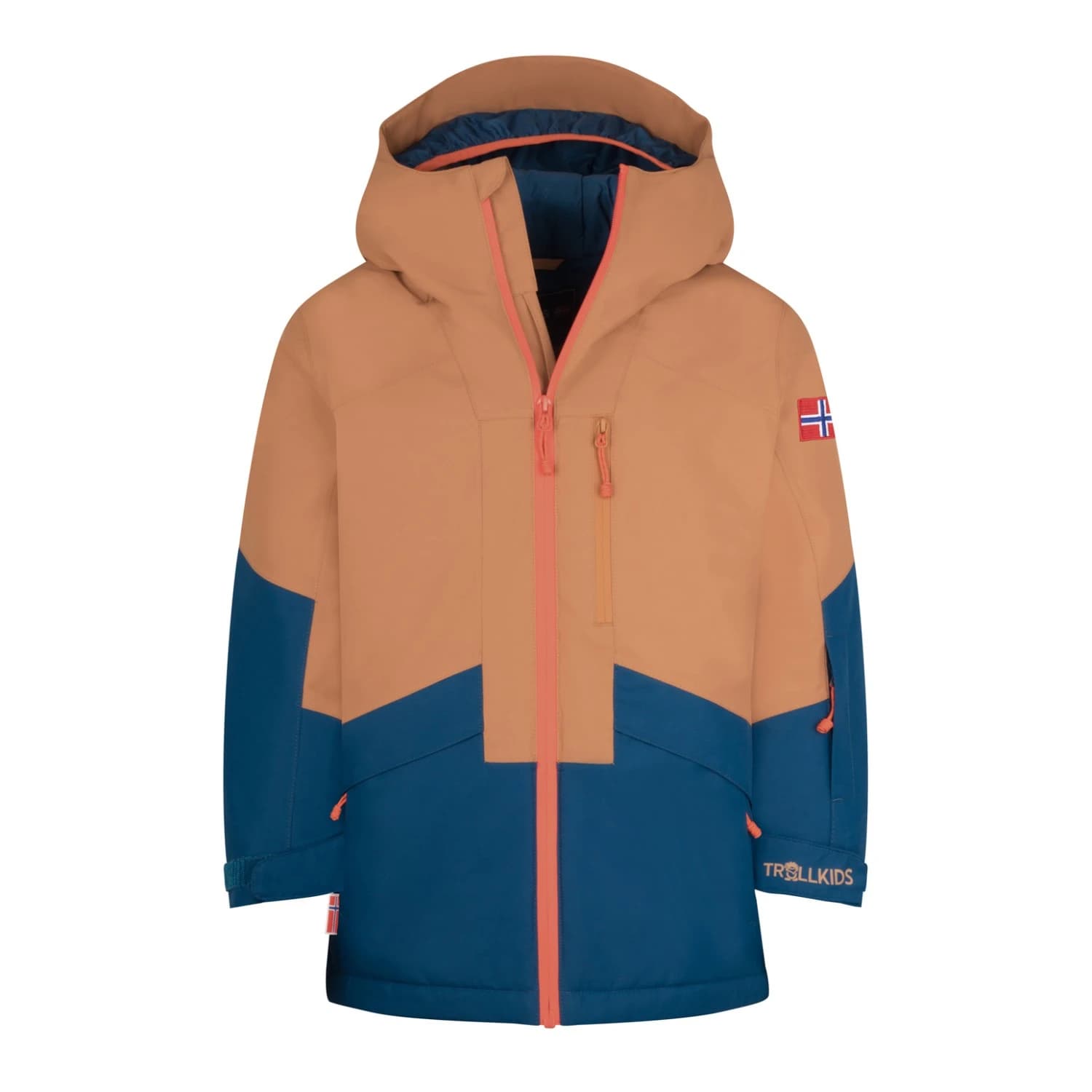 Детско ски яке Trollkids Kid's Kongsberg Jacket Winter jacket - Almond / Opal Blue / Deep Orange