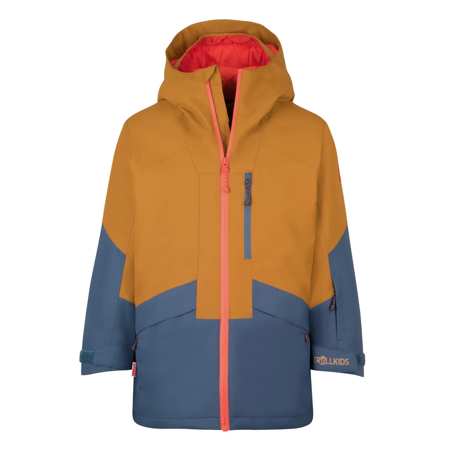 Детско ски яке Trollkids Kid's Kongsberg Jacket Winter jacket - Bronze / Mystic Blue / Flame Orange