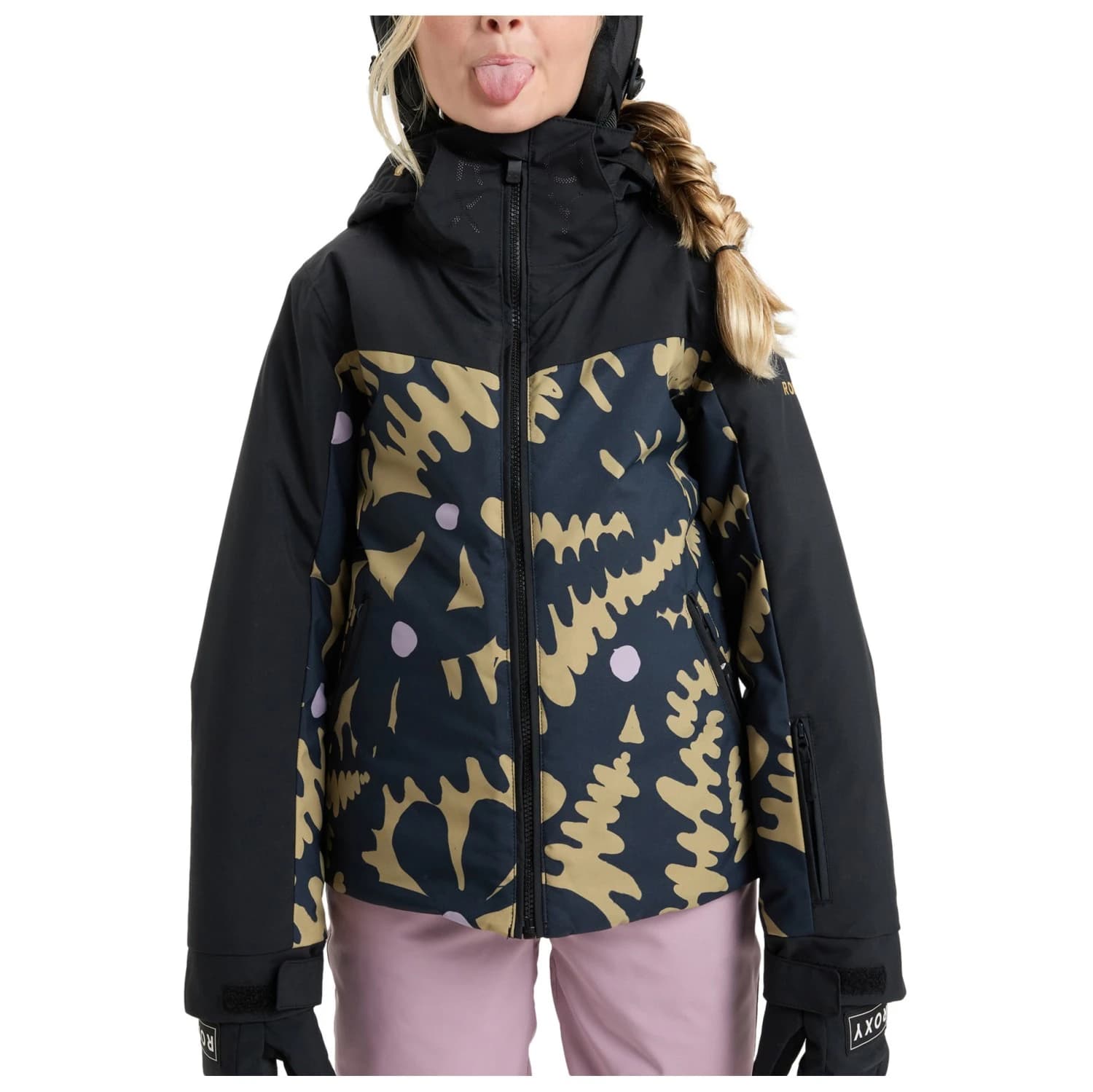 Ски яке Roxy Girl's Free Jet Block Jacket Ski jacket - Fennel Seed Big Flower Rg