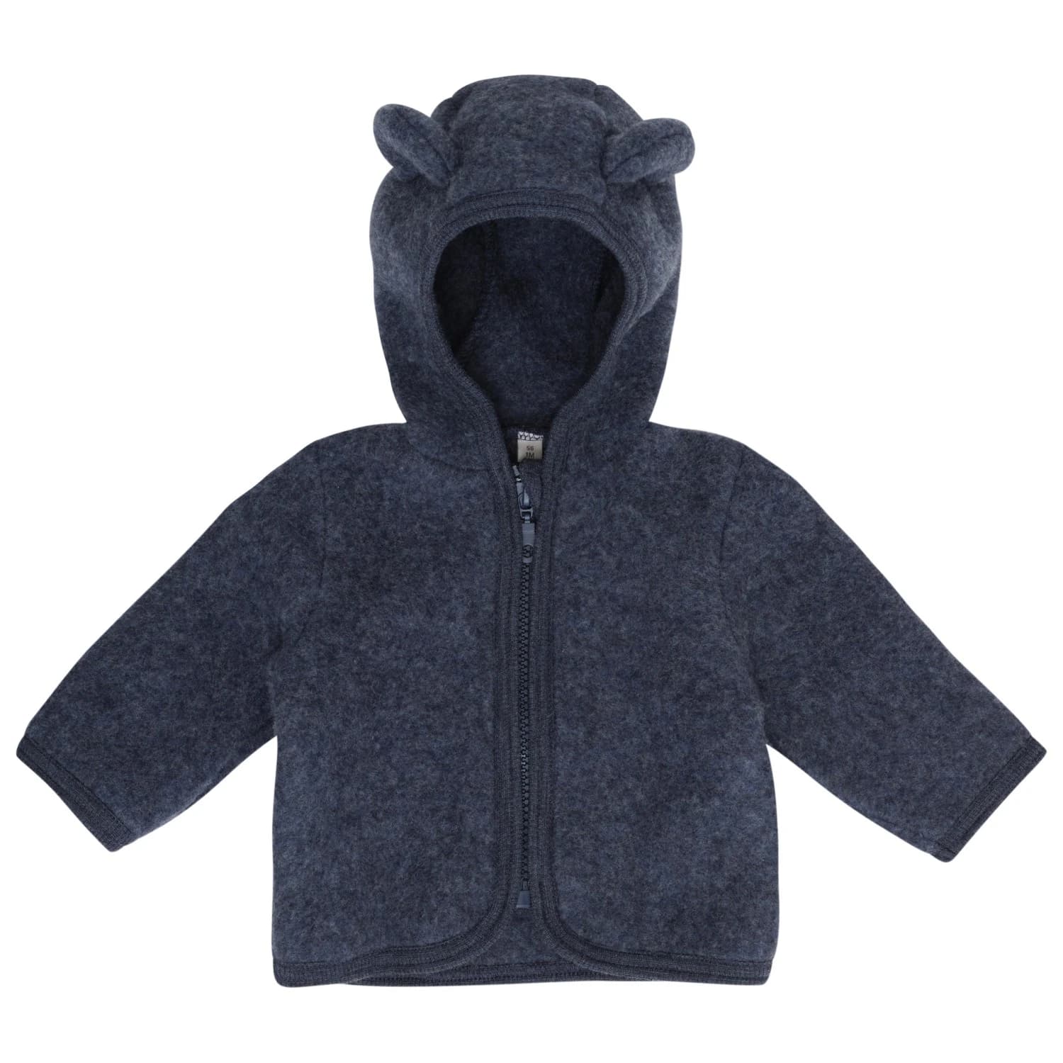 Вълнено яке Huttelihut Baby's Jacket Bear Ears Wool Fleece Merino jacket - Ombre Blue Melange