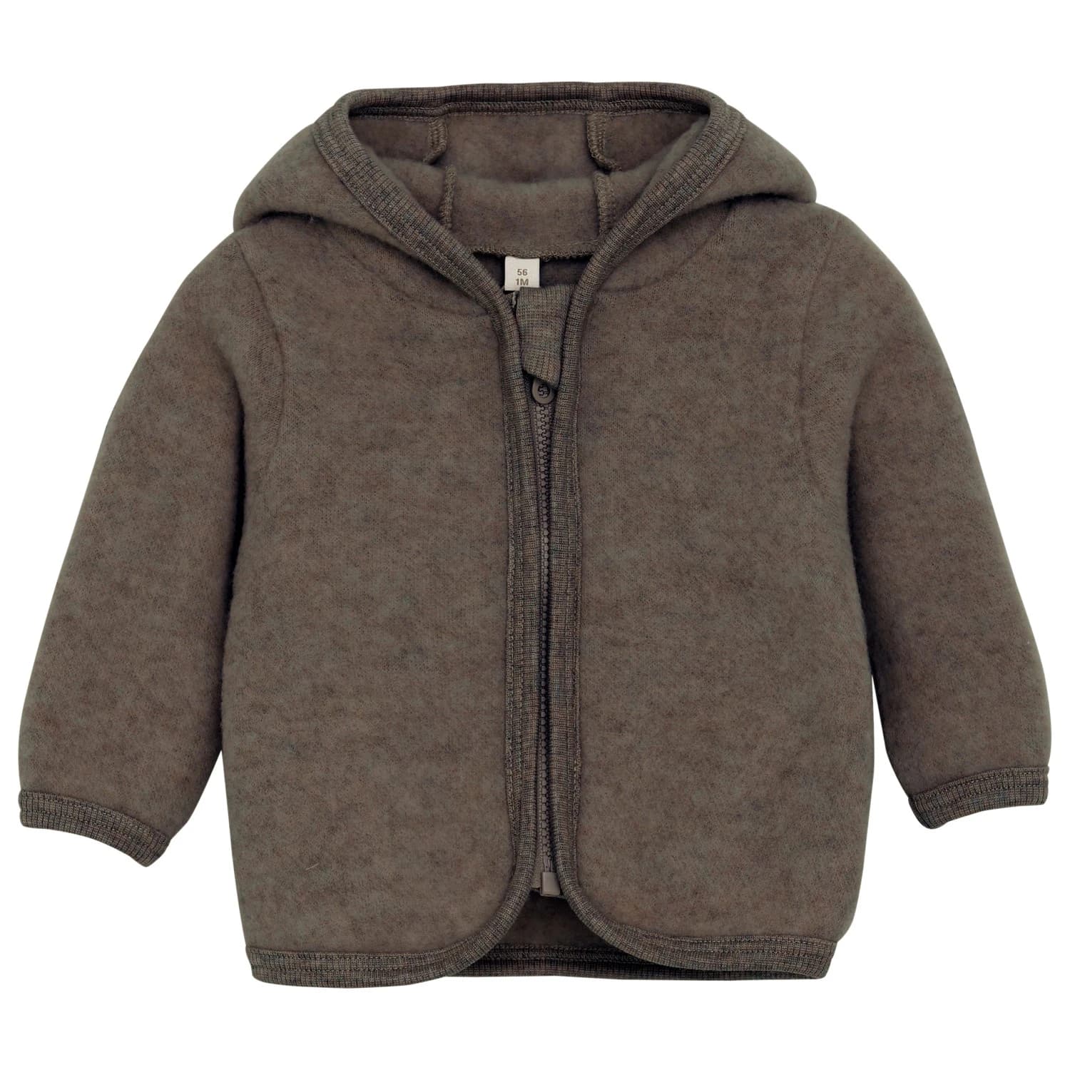 Вълнено яке Huttelihut Baby's Jacket Wool Fleece Merino jacket - Brown Melange