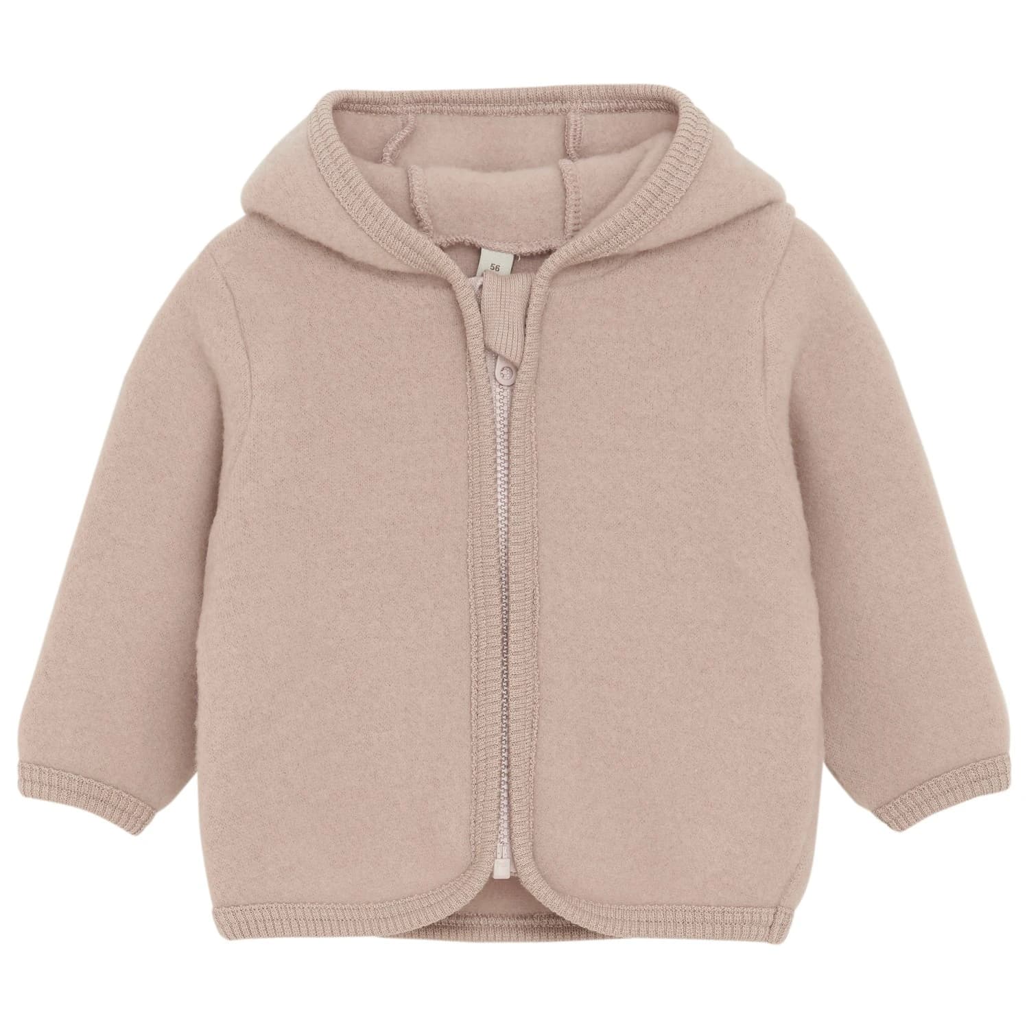 Вълнено яке Huttelihut Baby's Jacket Wool Fleece Merino jacket - Mahogany Rose