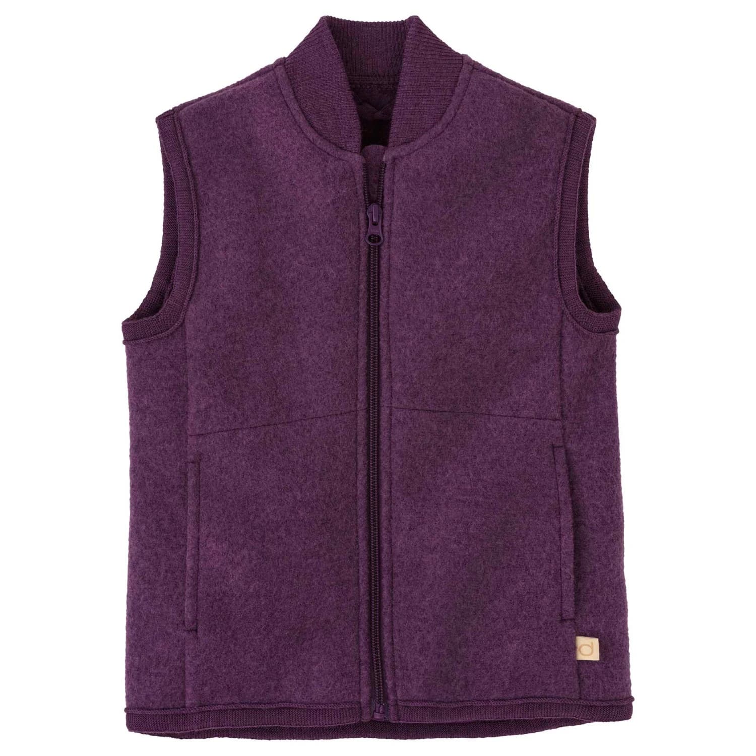 Детски вълнен елек disana Kid's Milled Wool Vest Merino vest - Aubergine